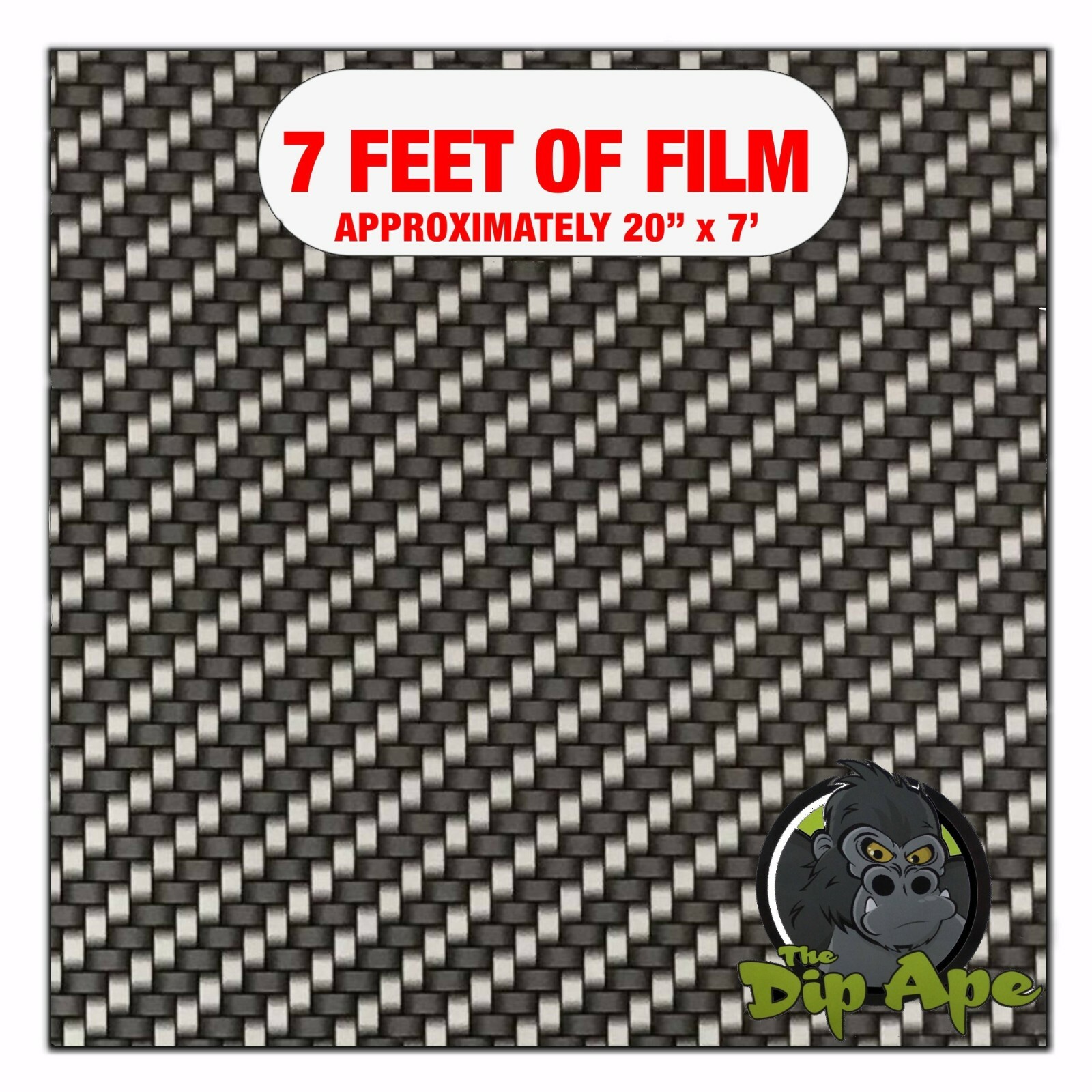 Hydrographic film Mini Metallic Carbon Fiber hydro dipping 7′ x 20″ hydro dip