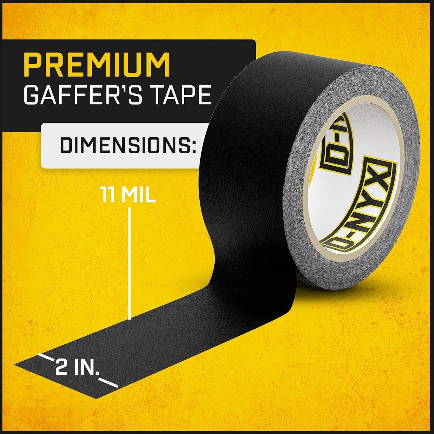 Gaffer Tape 2 Inch x 1 Pack Black Gaffing Tapes, Heavy Duty No Residue, Matte
