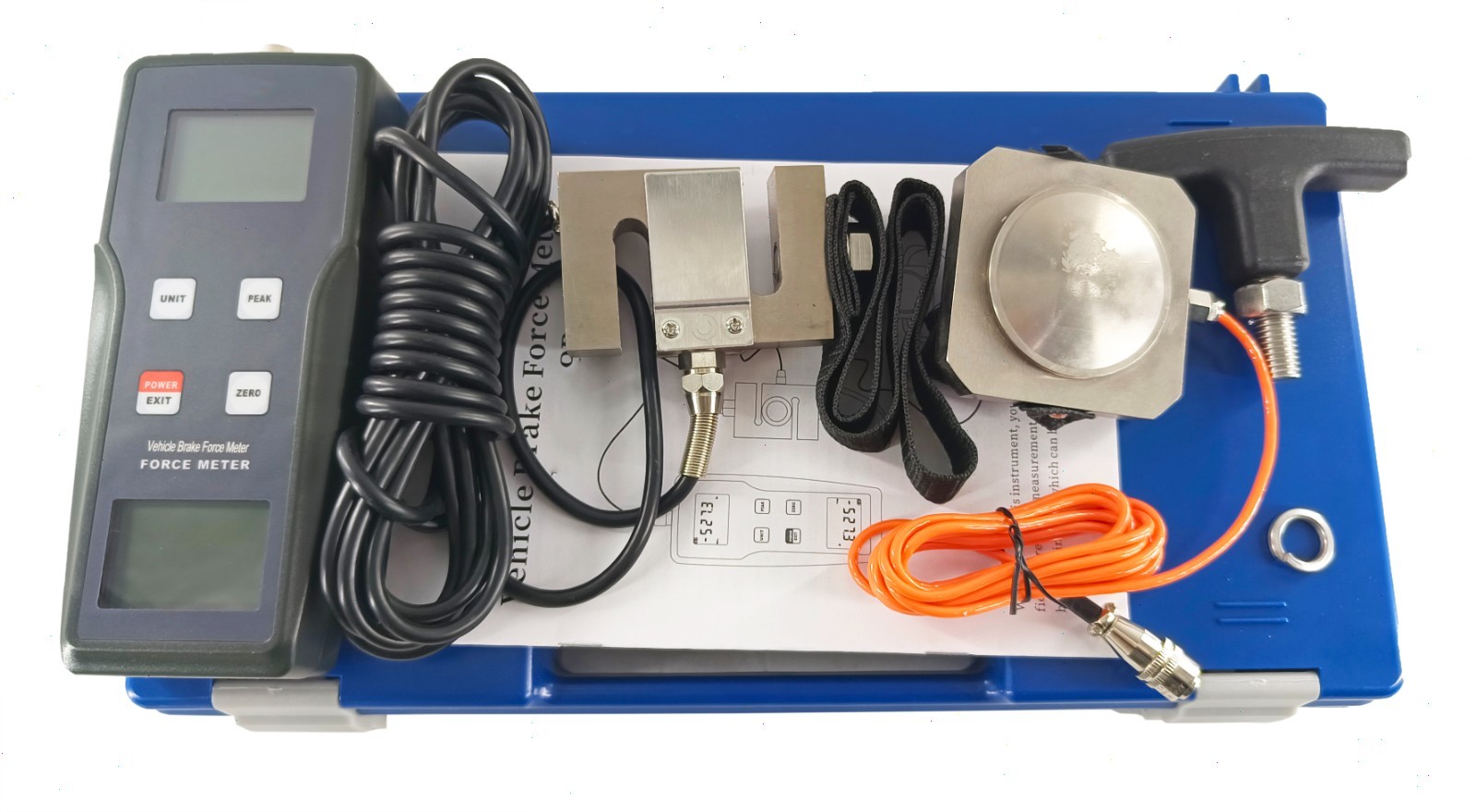 Handbrake Force Tester Gauge Meter with Accuracy ±0.5%FS ±1 Digit Unit kgf N Lbf