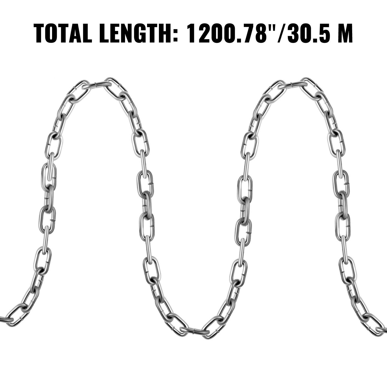 1540lb Proof Chain 1/4in 100ft Galvanized Heavy-Duty