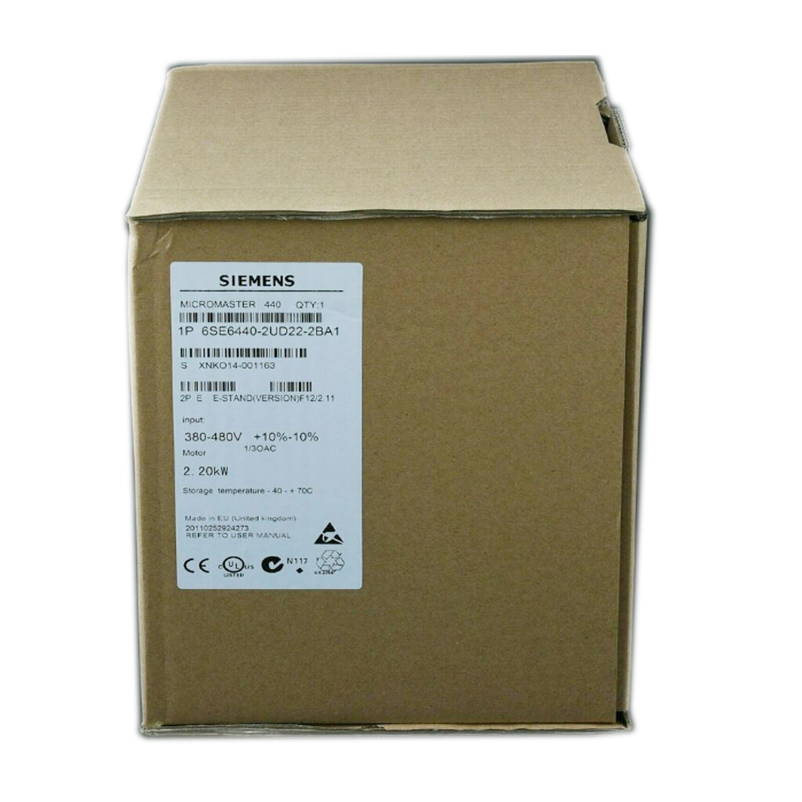 1PC Siemens 6SE6440-2UD22-2BA1 Inverter 2.2KW 6SE6 440-2UD22-2BA1 New In Box
