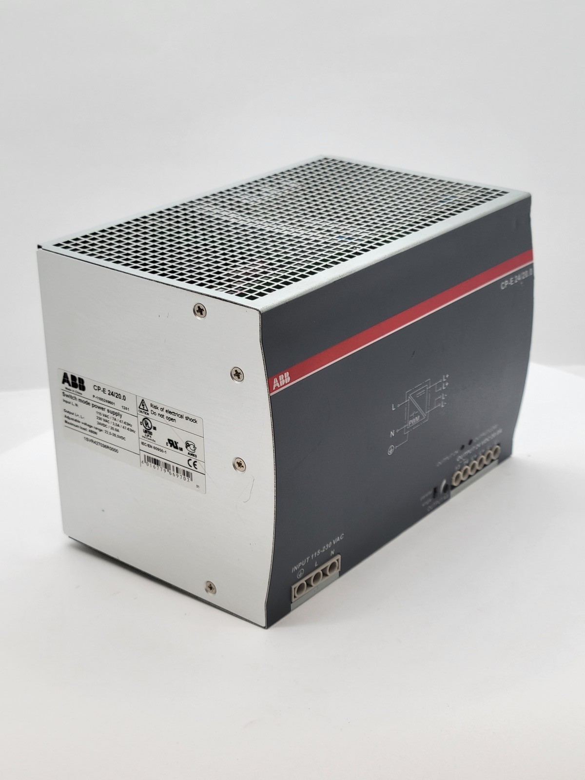 ABB CP-E-24/20.0 Switching Power Supply 115/230V Input 24V 20.0A Output