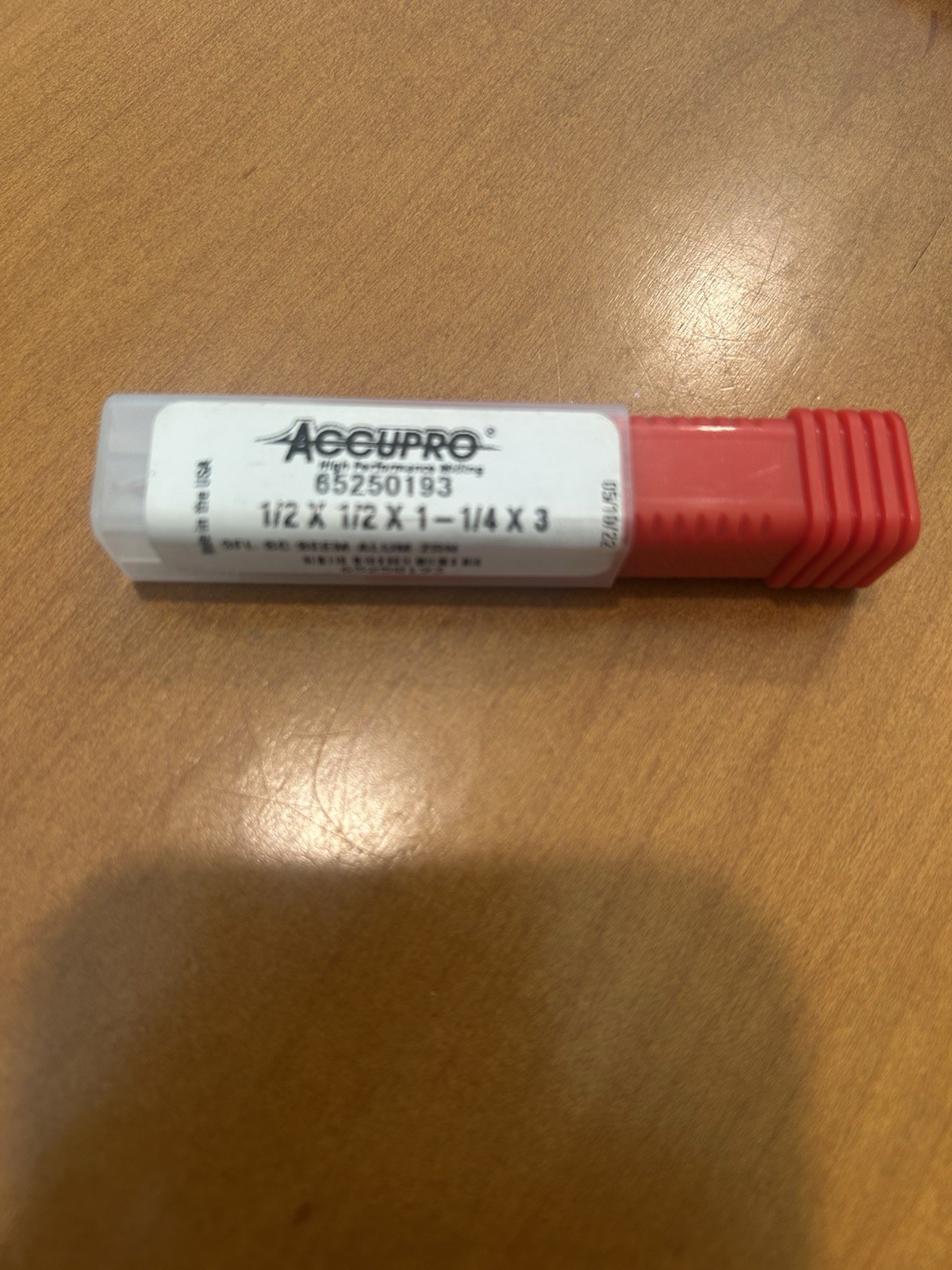 Accupro 65250193 3 FL 1/2X1/2X1-1/4X3 Aluminum End Mill