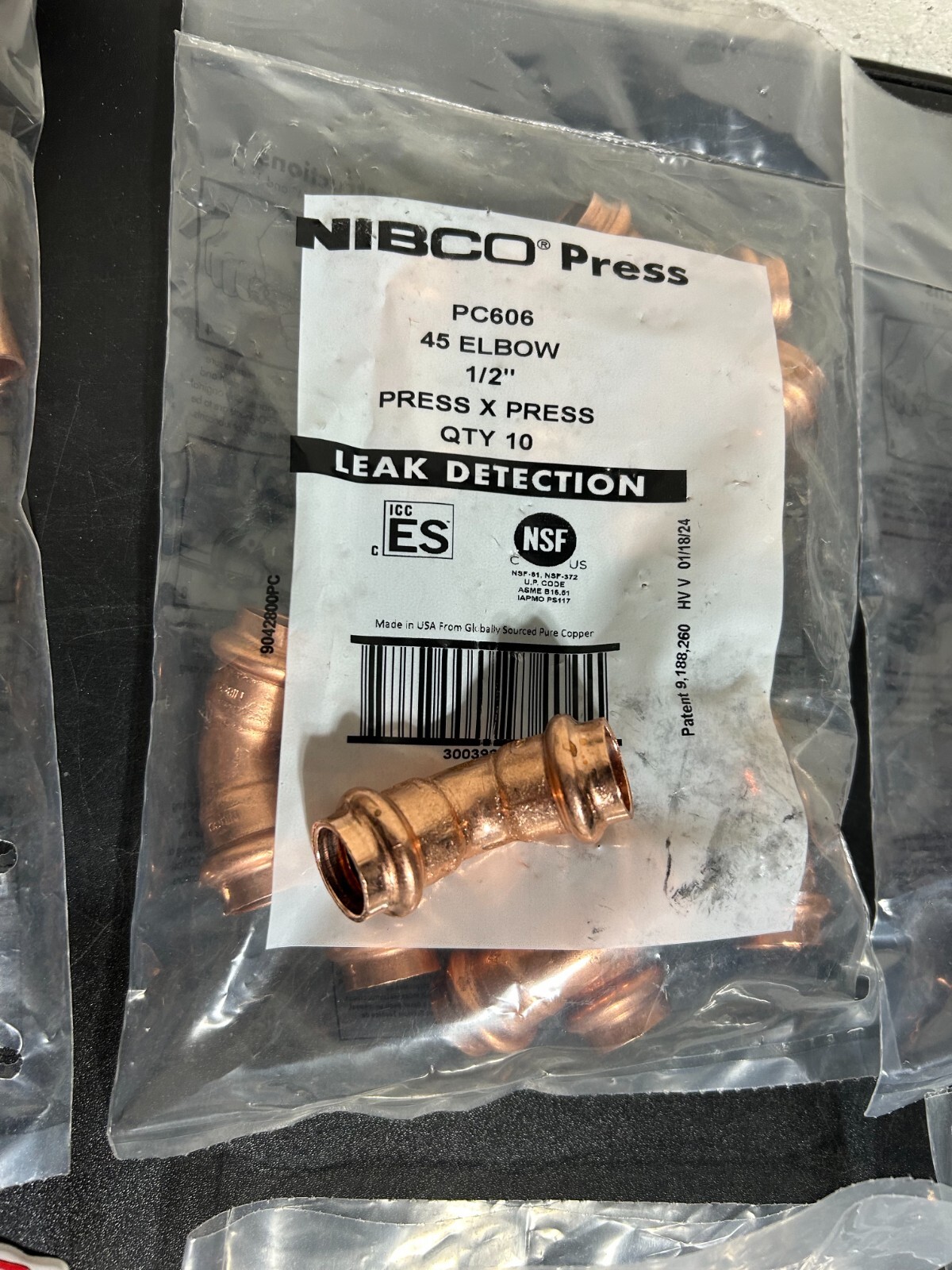 80 – NIBCO VIEGA PROPRESS COPPER FITTINGS 1/2″ PRO PRESS MADE IN USA