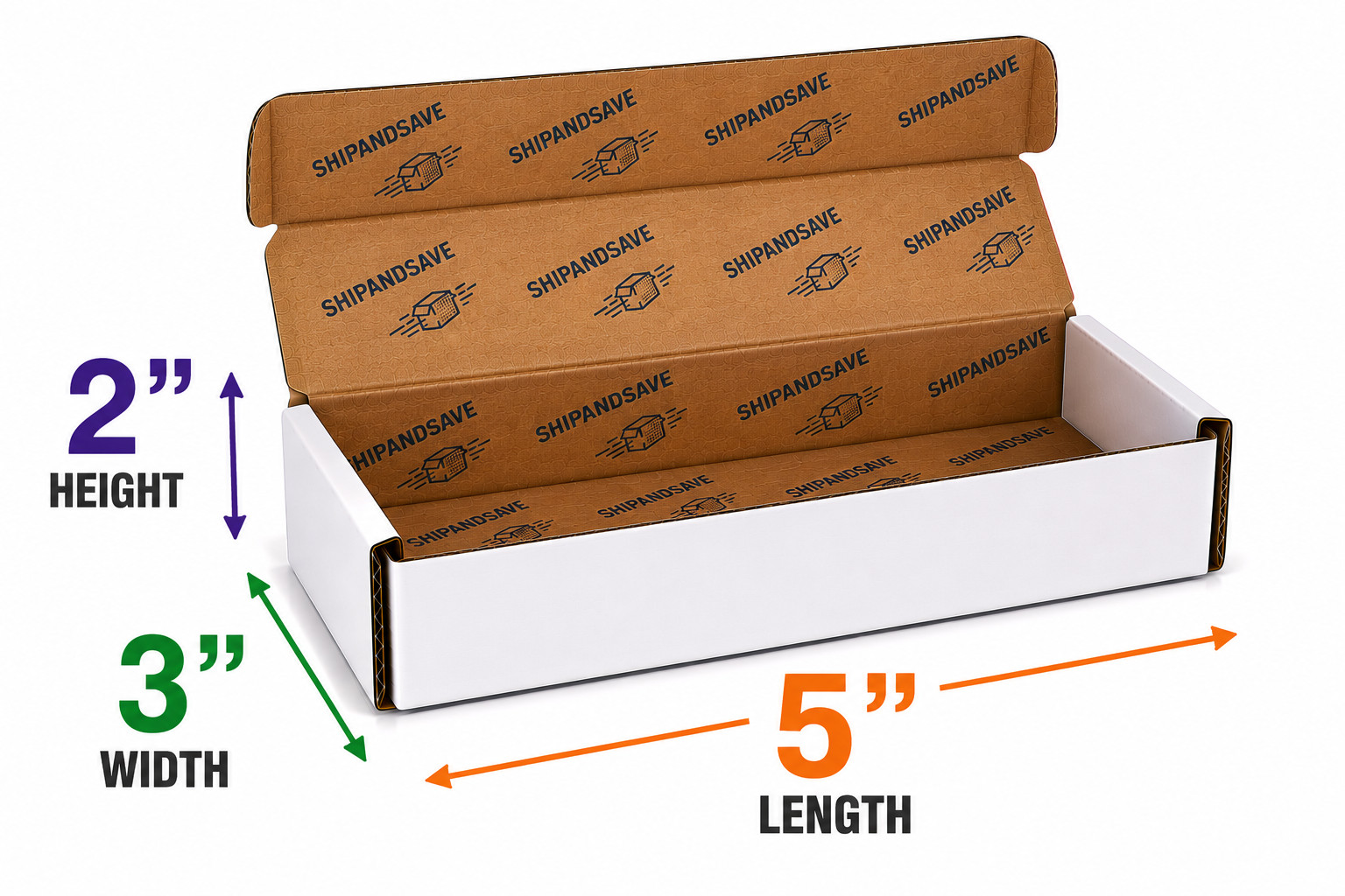 5x3x2 White Corrugated Mailer Boxes Shipping Packing Fold Together 50-2000