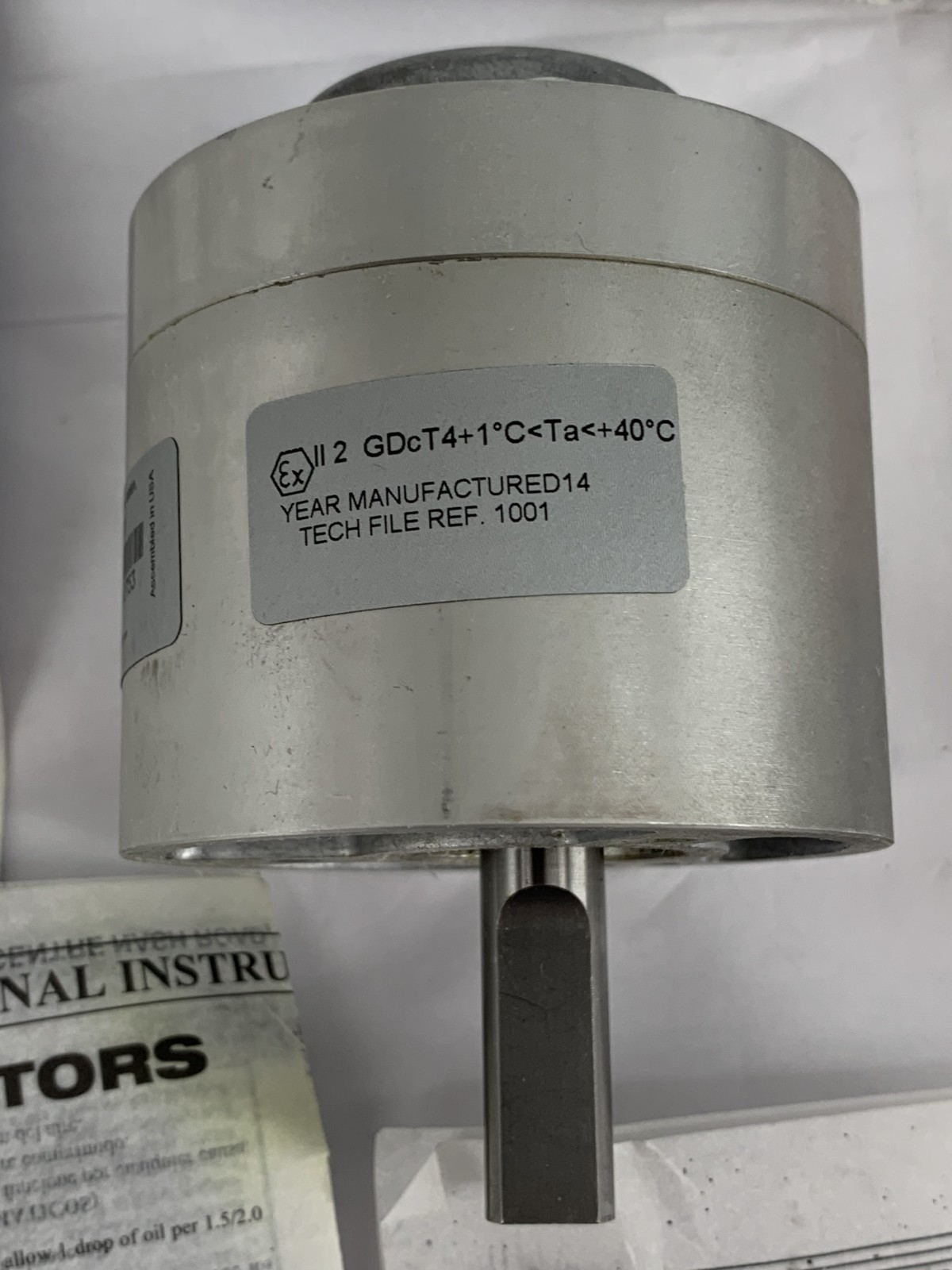 Gast 1UP-NRV-4-GR11 Air Gear Motor 15:1 .31 HP 21 CFM 400RPM 95 in-lb 5.6 Bar