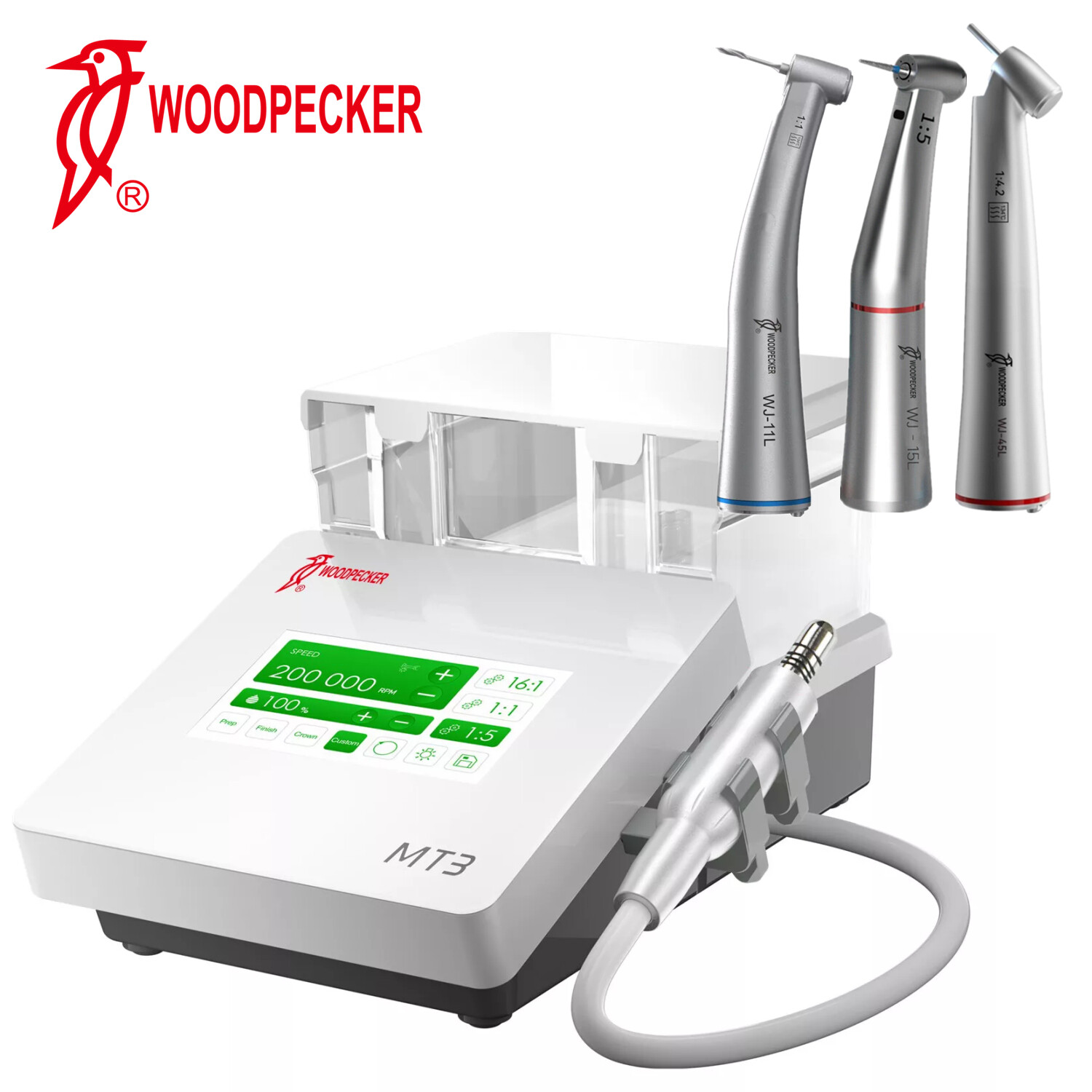 Woodpecker DTE Dental Electric Micro Motor MT2 MT3+ /1:1/1:4.2/1:5 LED Handpiece