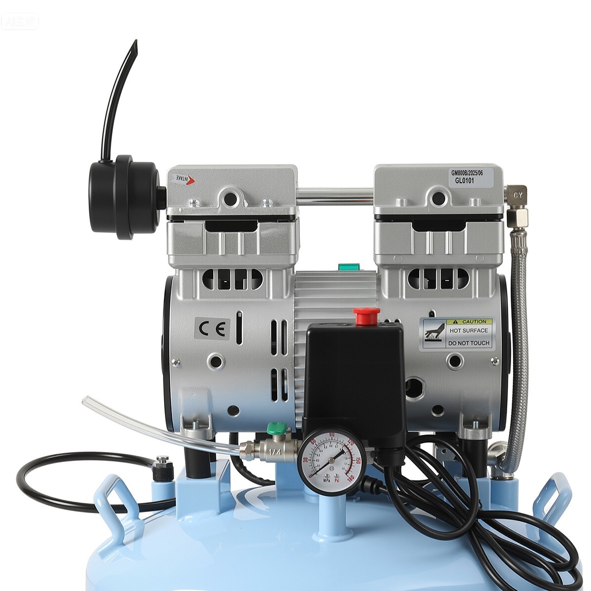 FDA CE Portable Dental Mobile Silent Oil-Free Air Compressor 24L/40L Air Tank
