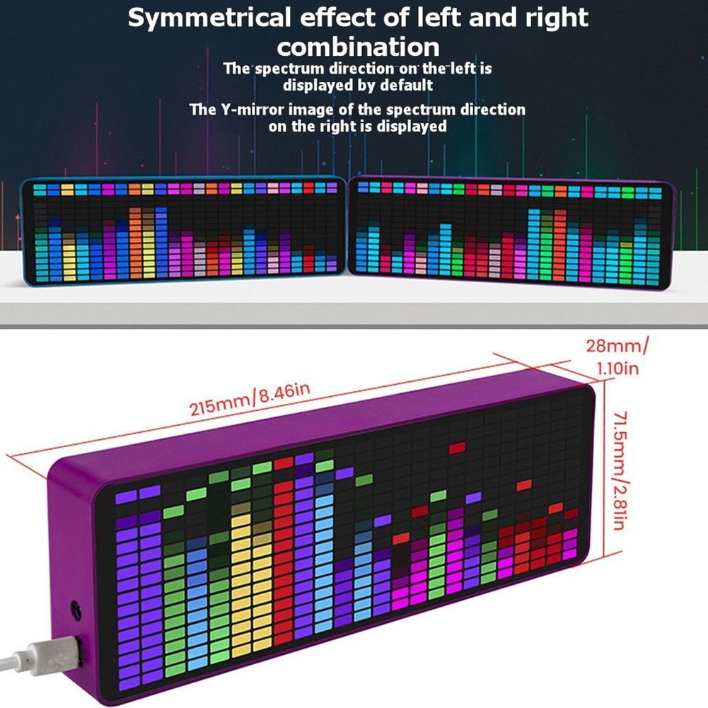 Dazzle Color RGB Music Spectrum Display, LED Pickup, Ambient Light, Electric2148