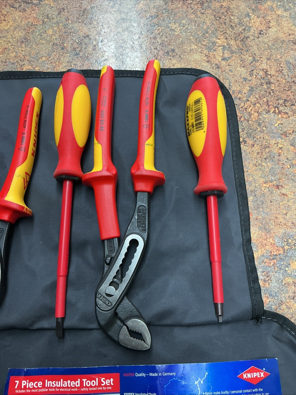 Knipex 1000-Volt Insulatted Tool Set (7-Piece) Used