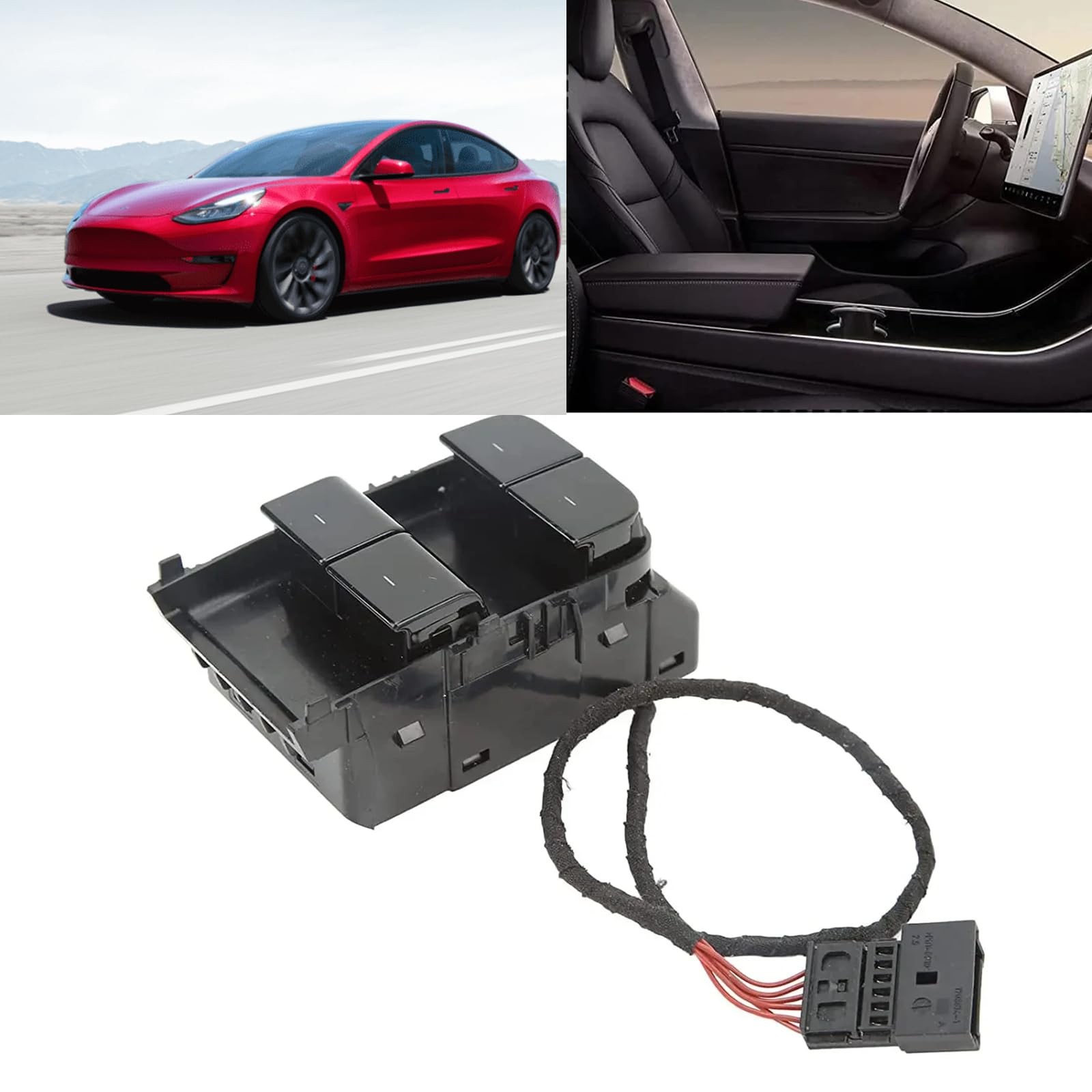 Tesla Model 3/Y Window Switch, Driver Side Power Window Control Switch Button…