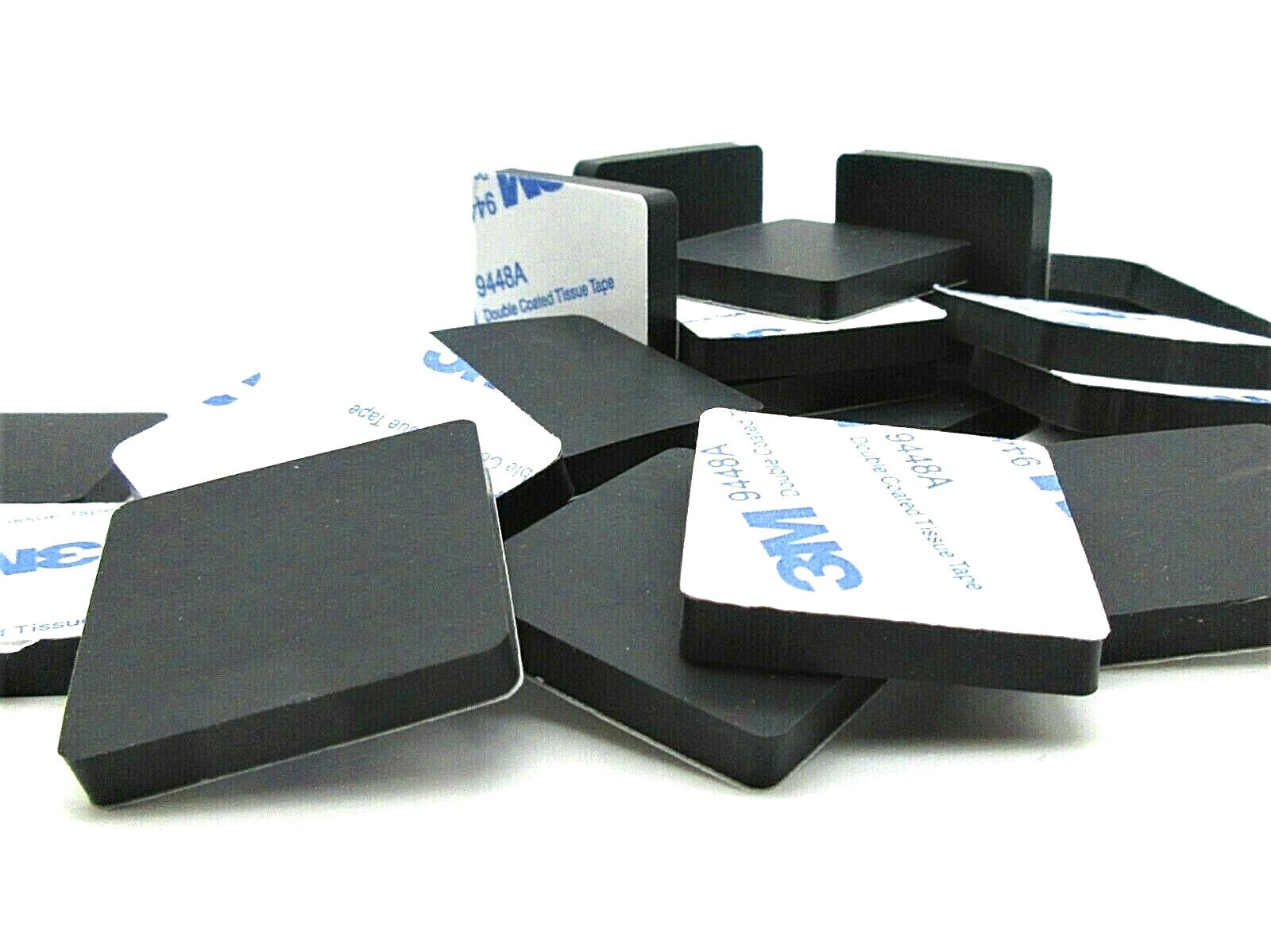1″ Square x 3/16″ Peel & Stick Silicone Rubber Feet for Lab & Medical Equipment