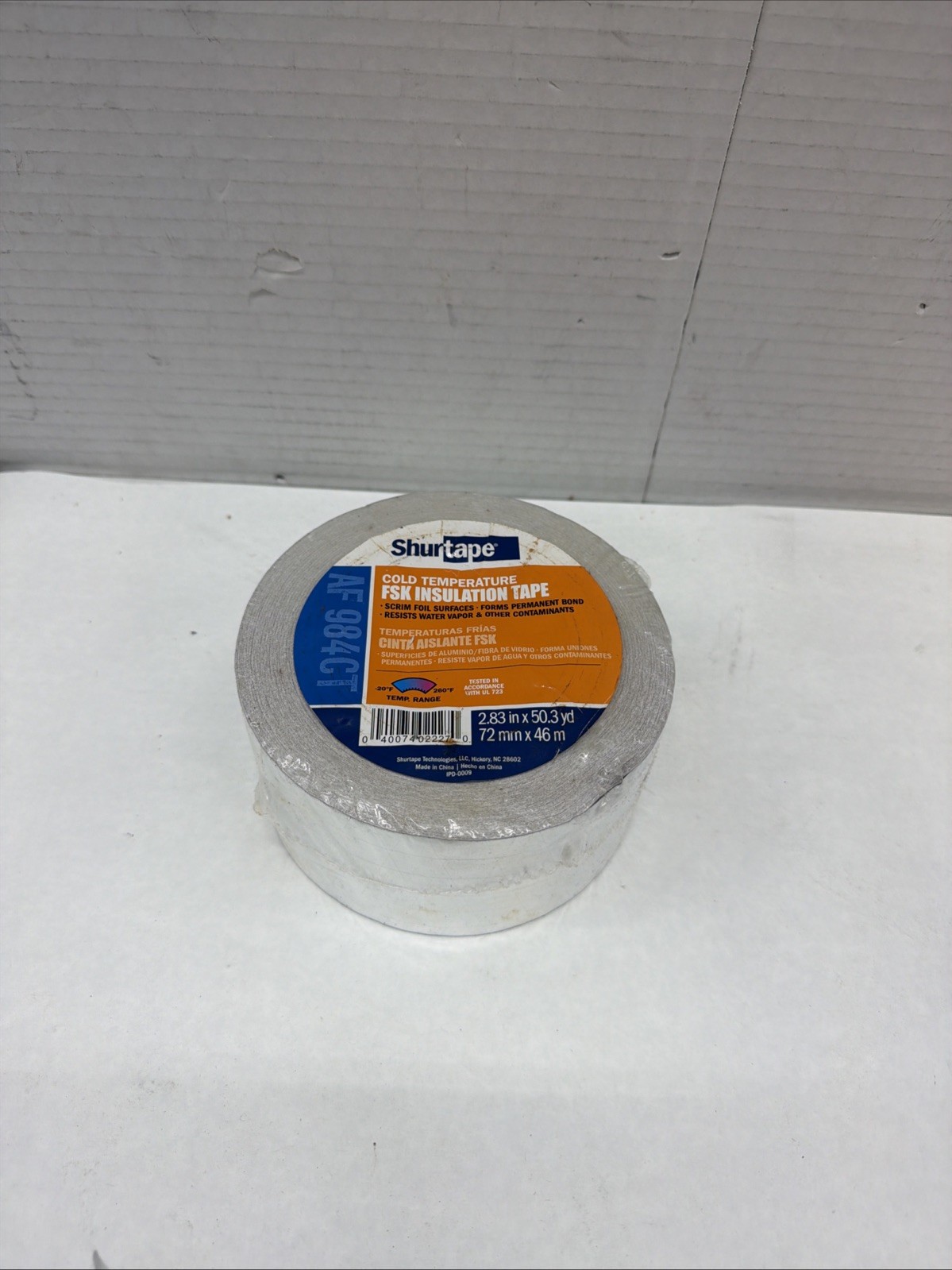 Shurtape Cold Temperature FSK Insulation Tape Foil Permanent Bond 2.83″ x 50.3yd