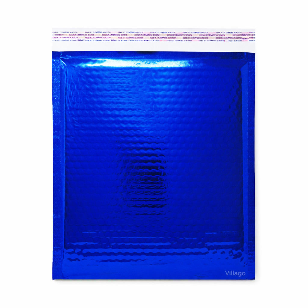 #0 6.5×9 Glamour Blue Foil Bubble Mailers Peel & Seal Padded Envelopes