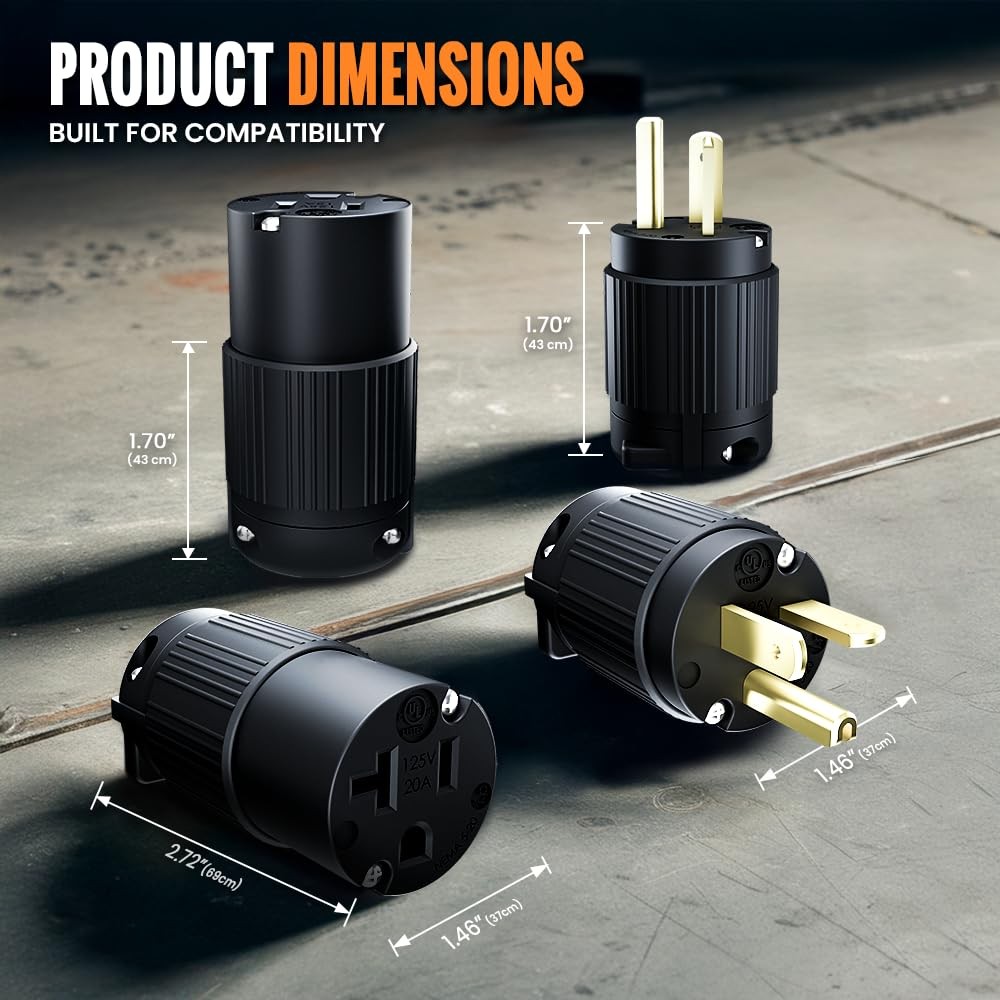 Journeyman-Pro 520CV 20 Amp 120-125 Volt, NEMA 5-20R, BLACK 1-PACK, Black
