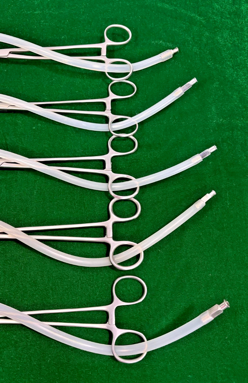 5 Pcs Laparoscopic Dye Injector with Uterine Manipulator Reusable Instruments