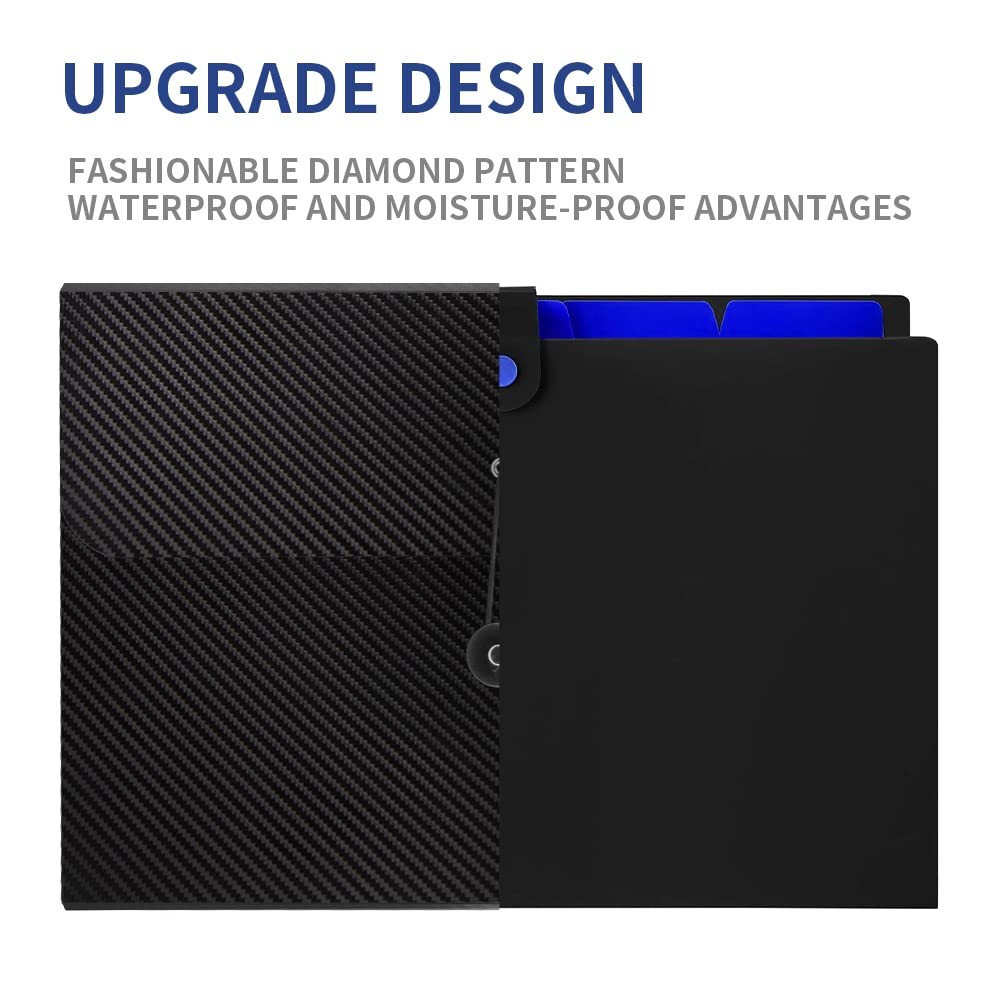 Expanding File Folder, 13 Pockets 12.99”×9.45”×1.77”, Black+multicolor