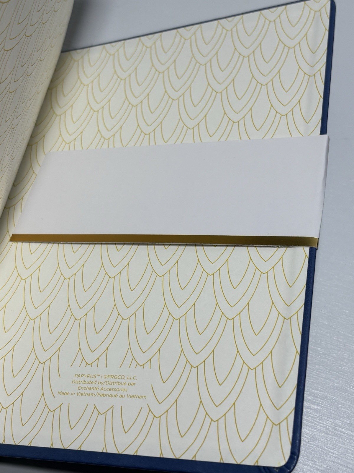 PAPYRUS Blue Ruled Gilded Notebook Journal 240 Ivory Lined Pages with Bookmark