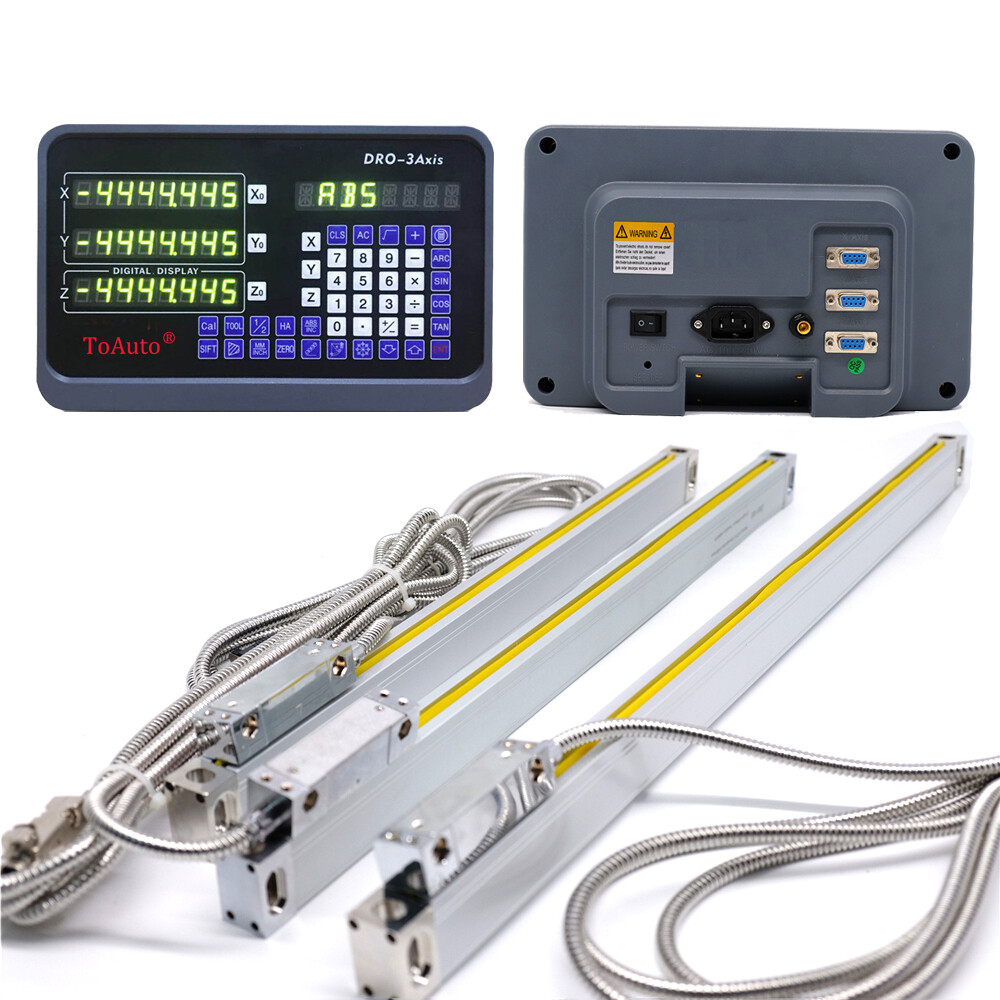 3 Axis Digital Readout DRO kit for bridgeport 350mm+450mm+950mm Linear Scales