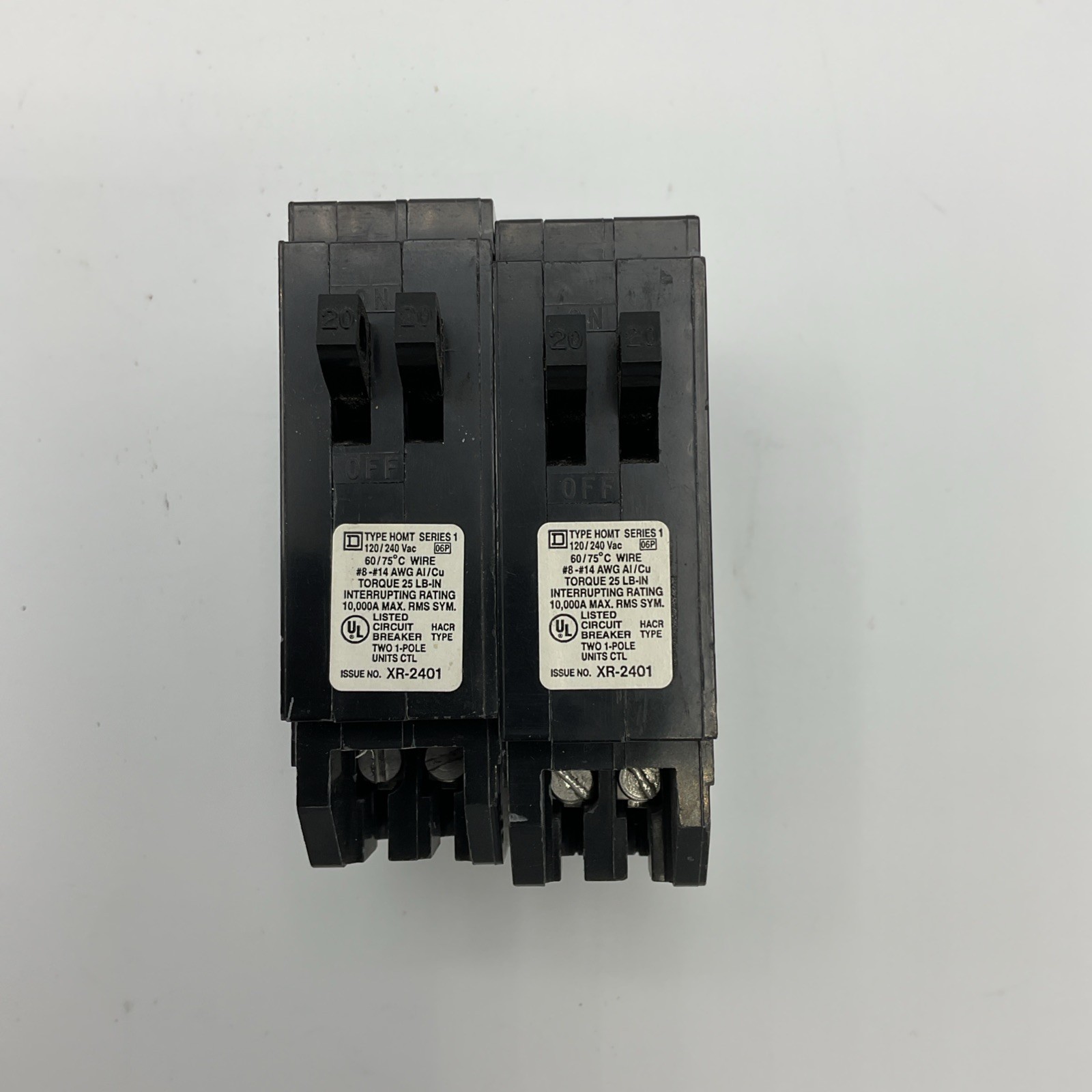 Square D HOMT2020 20 Amp 1-Pole 120V Tandem Circuit Breaker