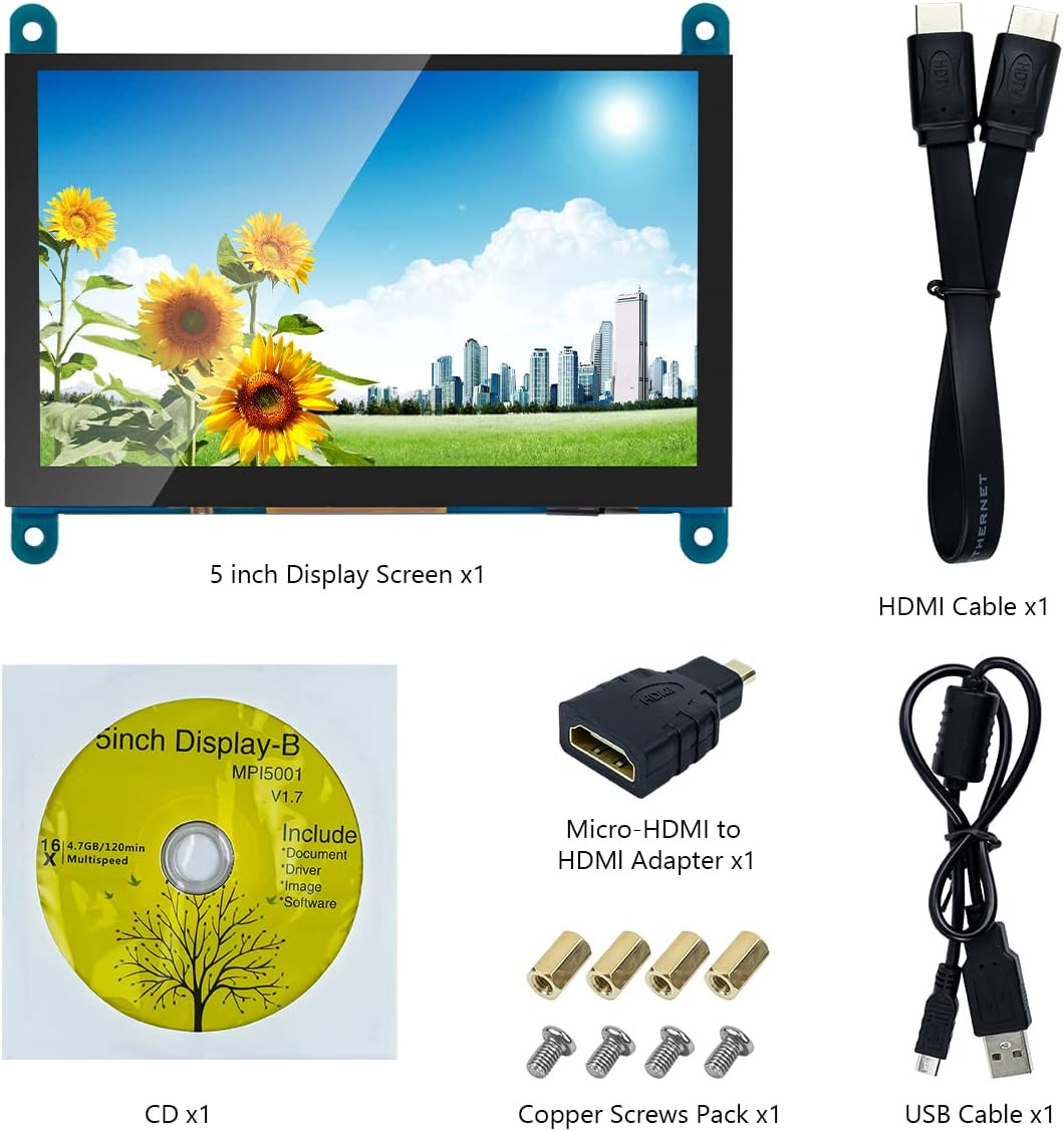 5 Inch IPS LCD Touch Screen Display Panel 800×480 Capacitive Screen