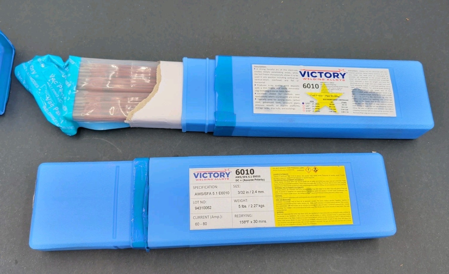 E6010 3/32″ 5Ibs Stick Welding Electrode 6010 Welding Rods 2 Packs 5Ibs