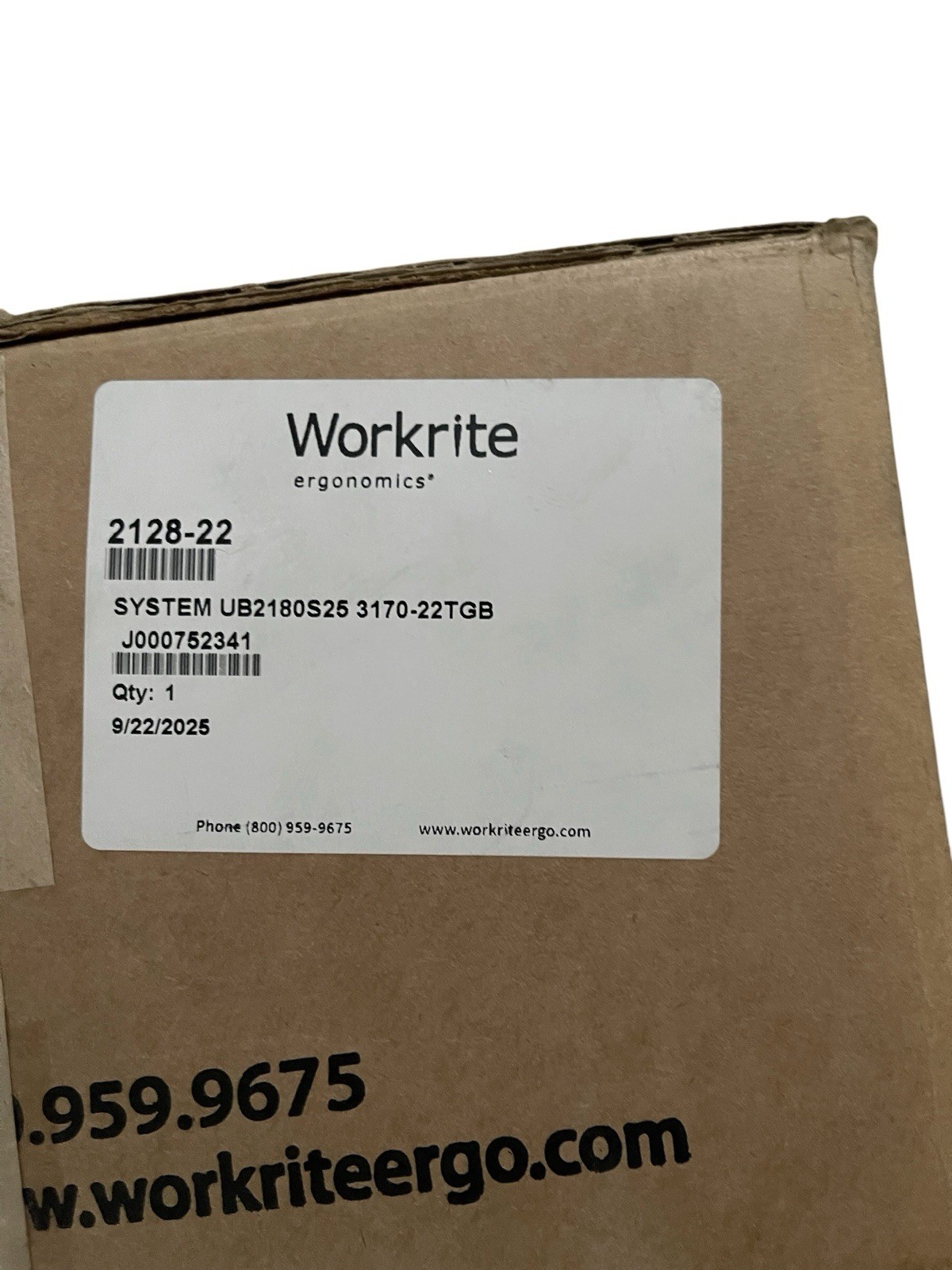 Workrite Pinnacle 2 UB2180S-25 Banana Board Keyboard Tray 3170-22TGB New 2128-22