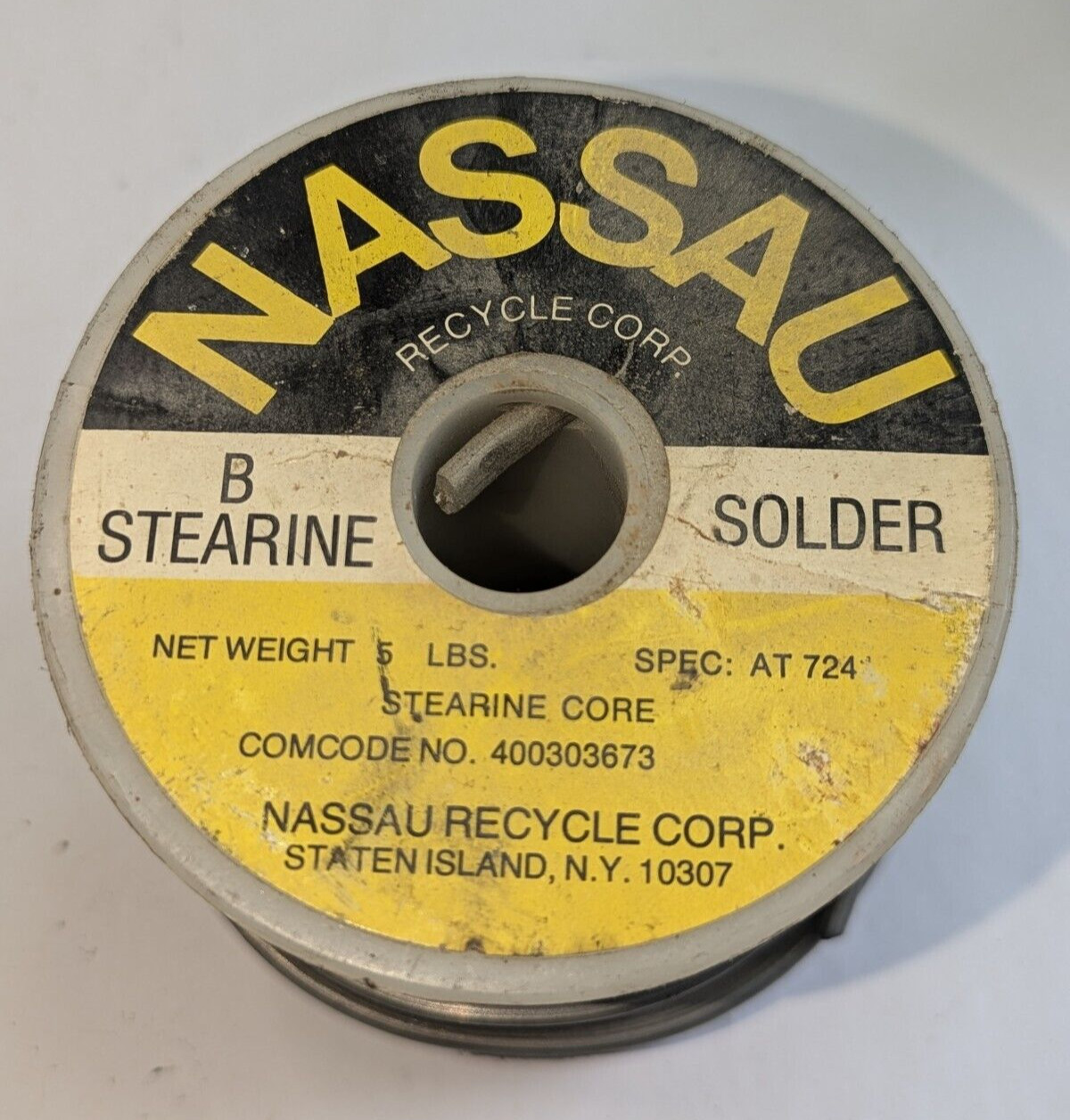 Nassau B STEARINE Solder SPEC: AT-7241 5 Lb