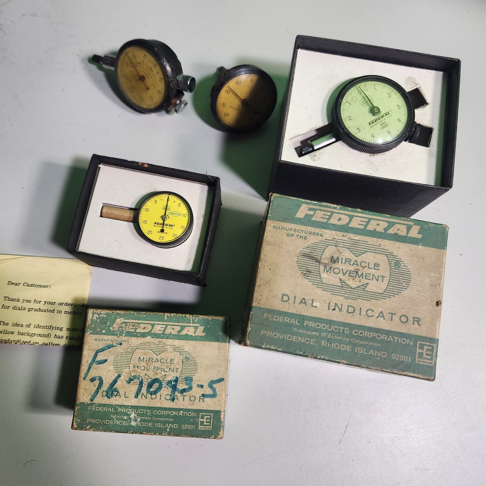 Vintage Federal Dial Indicators Chevy