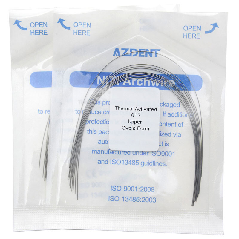 Dental Ortho Niti Arch Wire 012-020 U/L Ovoid/Natural Thermal Activated Round AZ