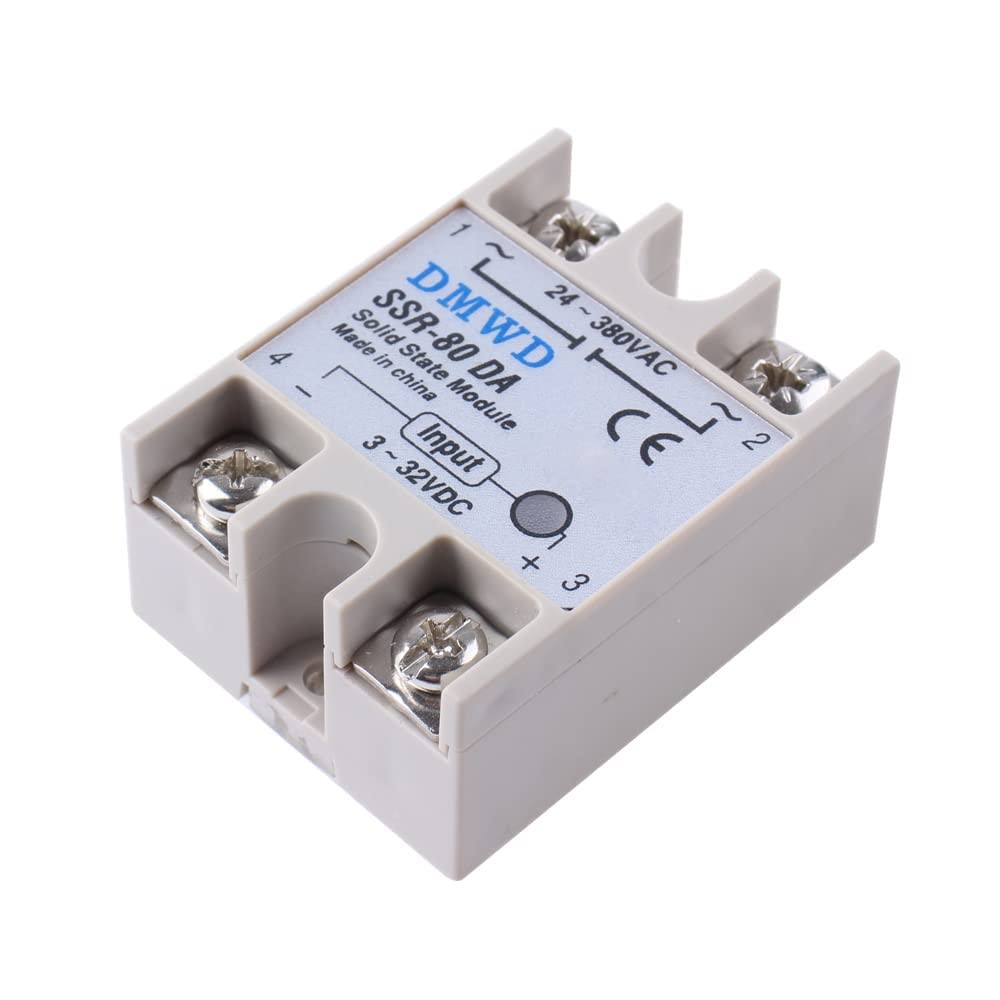 SSR 80DA Solid State Relay DC to AC 3 32V DC Input 24 380V AC Output 80A Heat