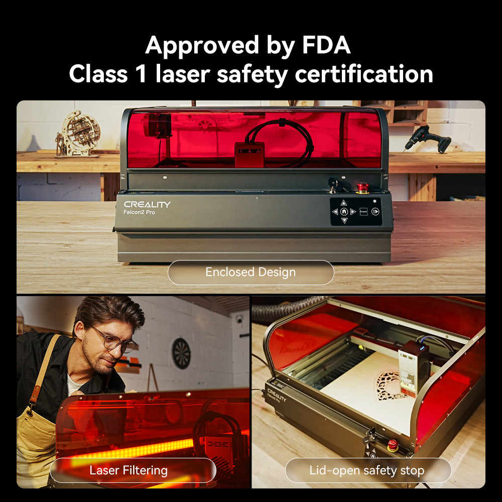 【Refurbished】Creality Falcon2 Pro 60W Laser Engraver Camera for Auto-positioning