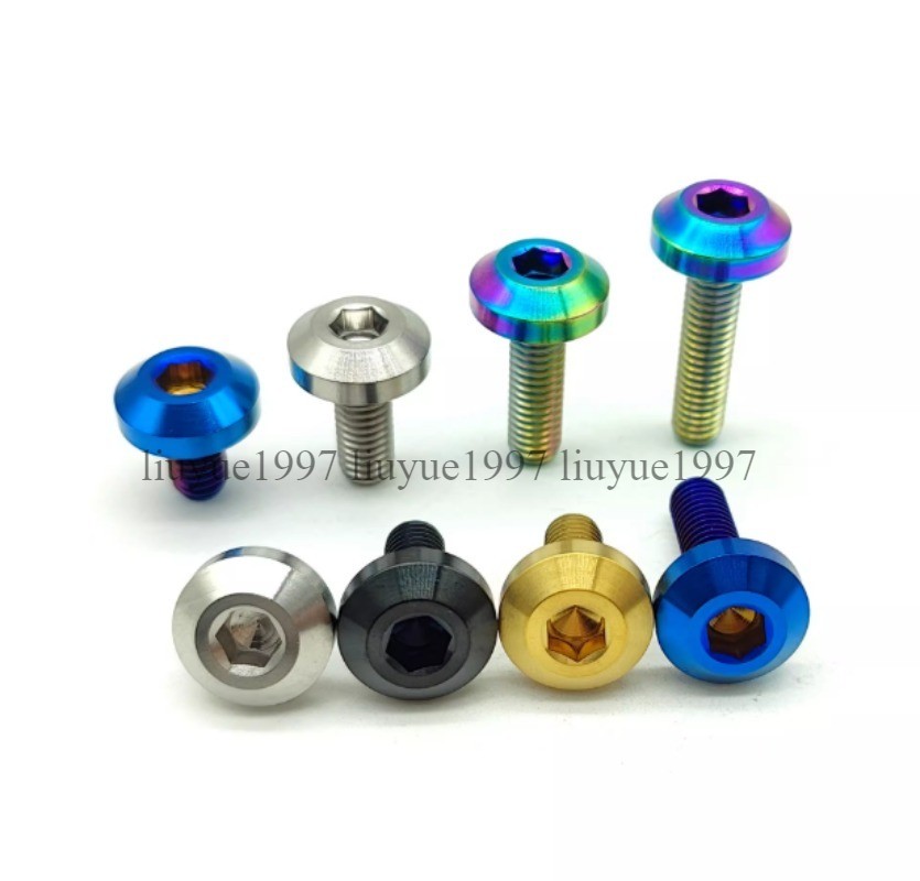 Titanium Bolt M6 M8 Hex Head Ti Screw for Bike Motorcycle 12 15 20 25 30 35 40mm
