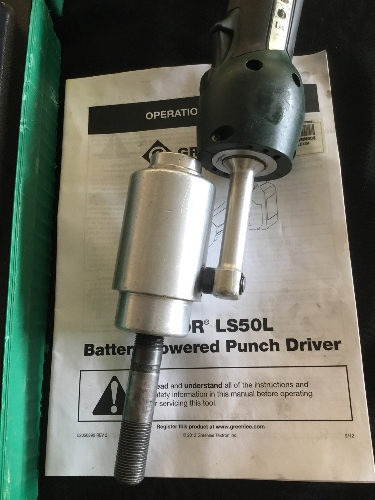 Greenlee Gator LS50L 18V Battery Operated 7-Ton Knockout Punch Driver w/ Case