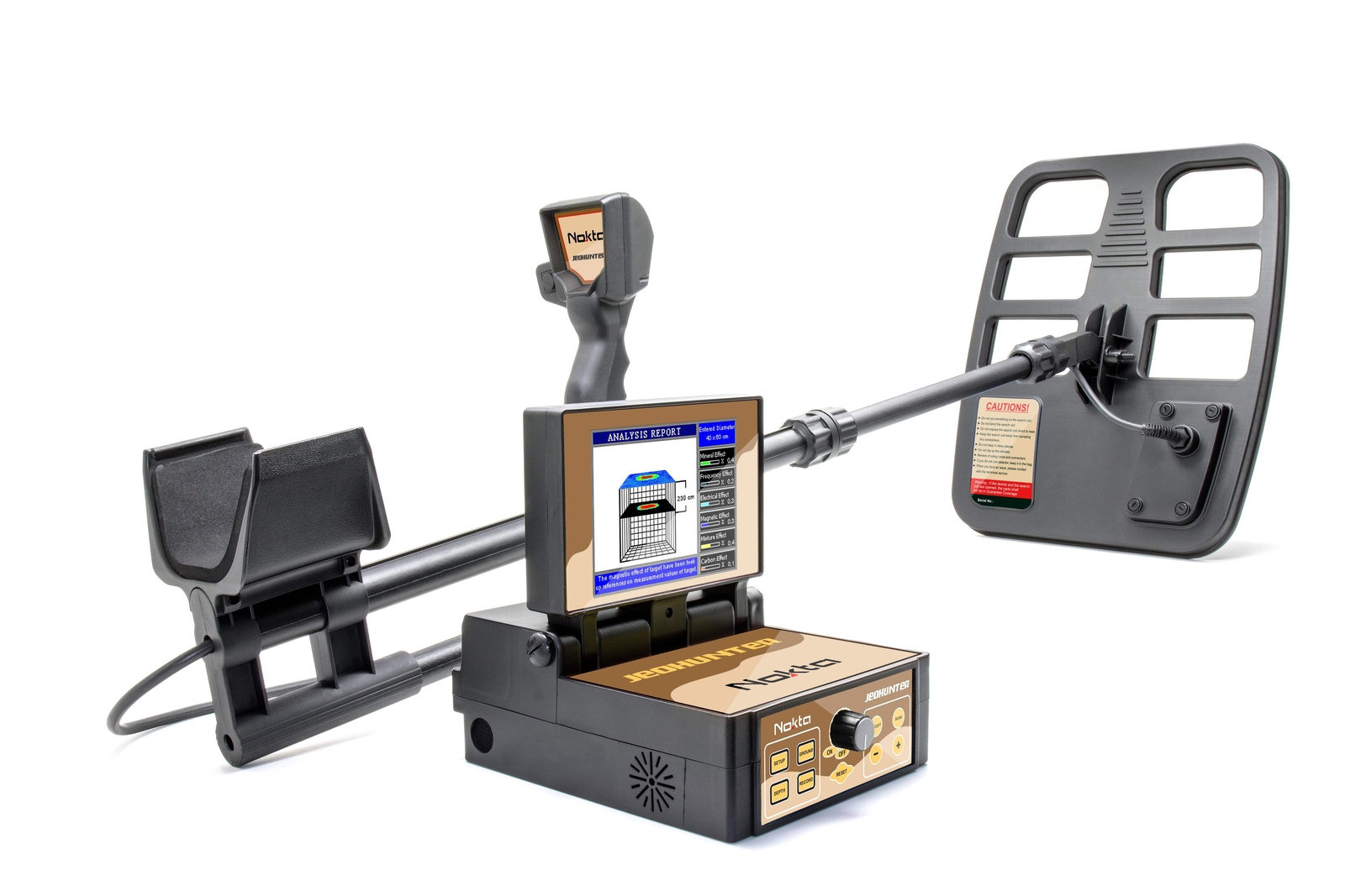 Nokta Jeohunter 3D Dual System Metal Detector with Headphones, Search Coils and