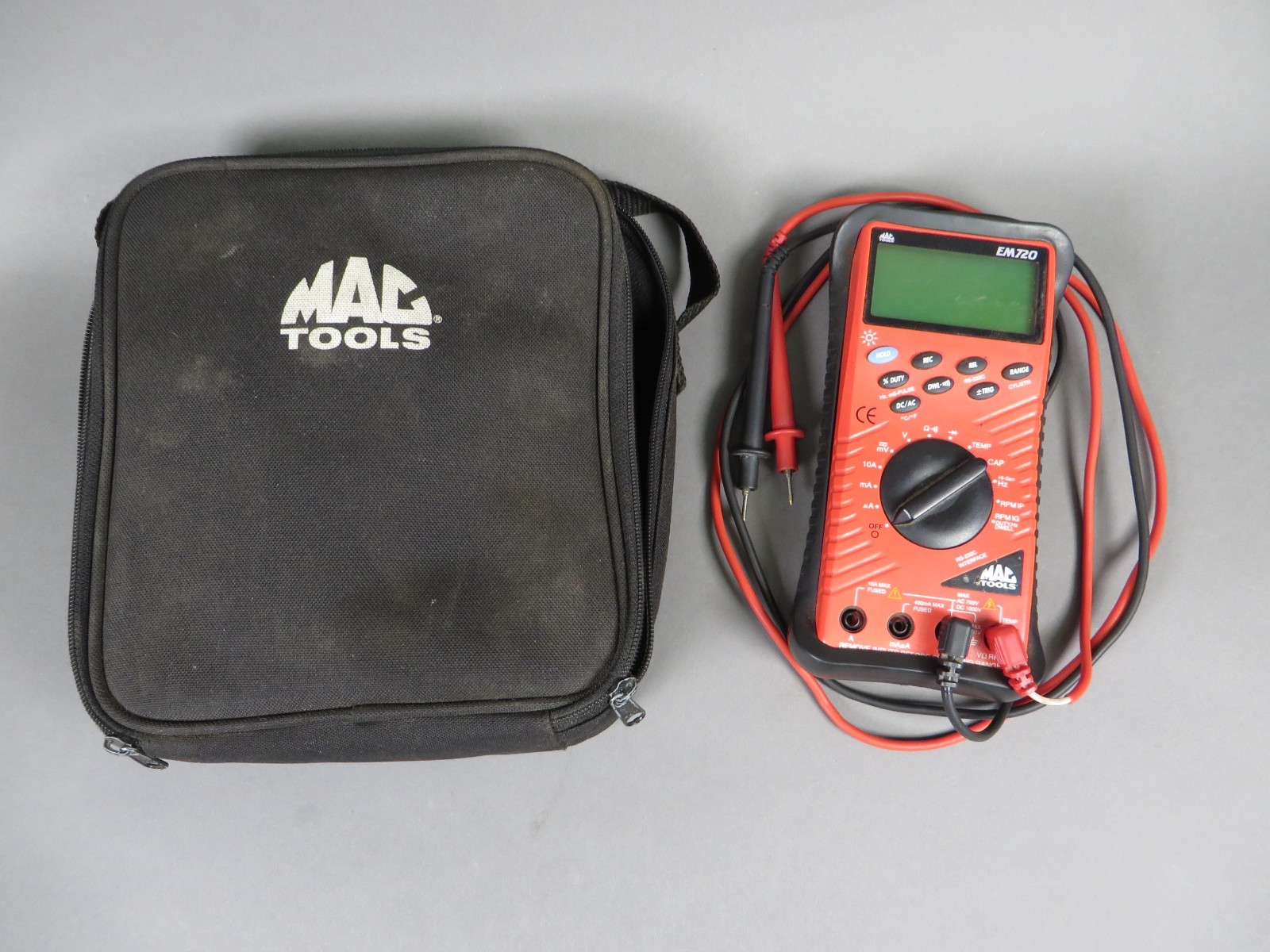 Mac Tools EM720 Smart Digital Multimeter w/Case – Good Working Condition!