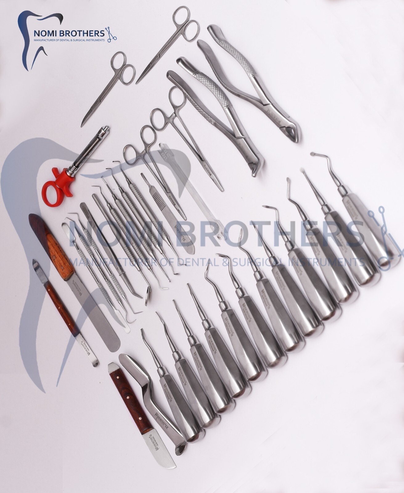 Dental 74 Oral Surgery Extracting Elevators Forceps Instrument Kit Set German G