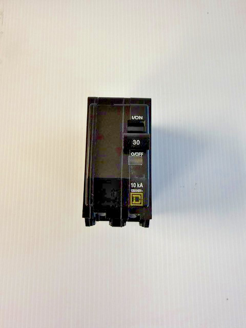 SQUARE D QO230 2-Pole 30-Amp 120/240V Circuit Breaker.