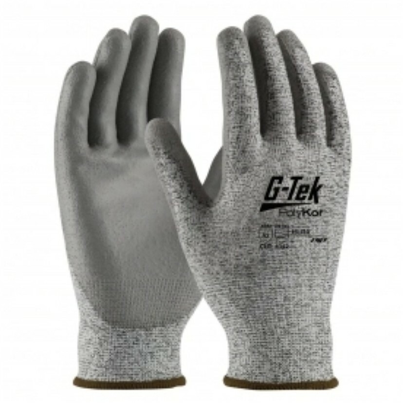 Pip 16-150/L CutResistant Coated Gloves, Cut Level 3,Polyurethane, L, 12Pk