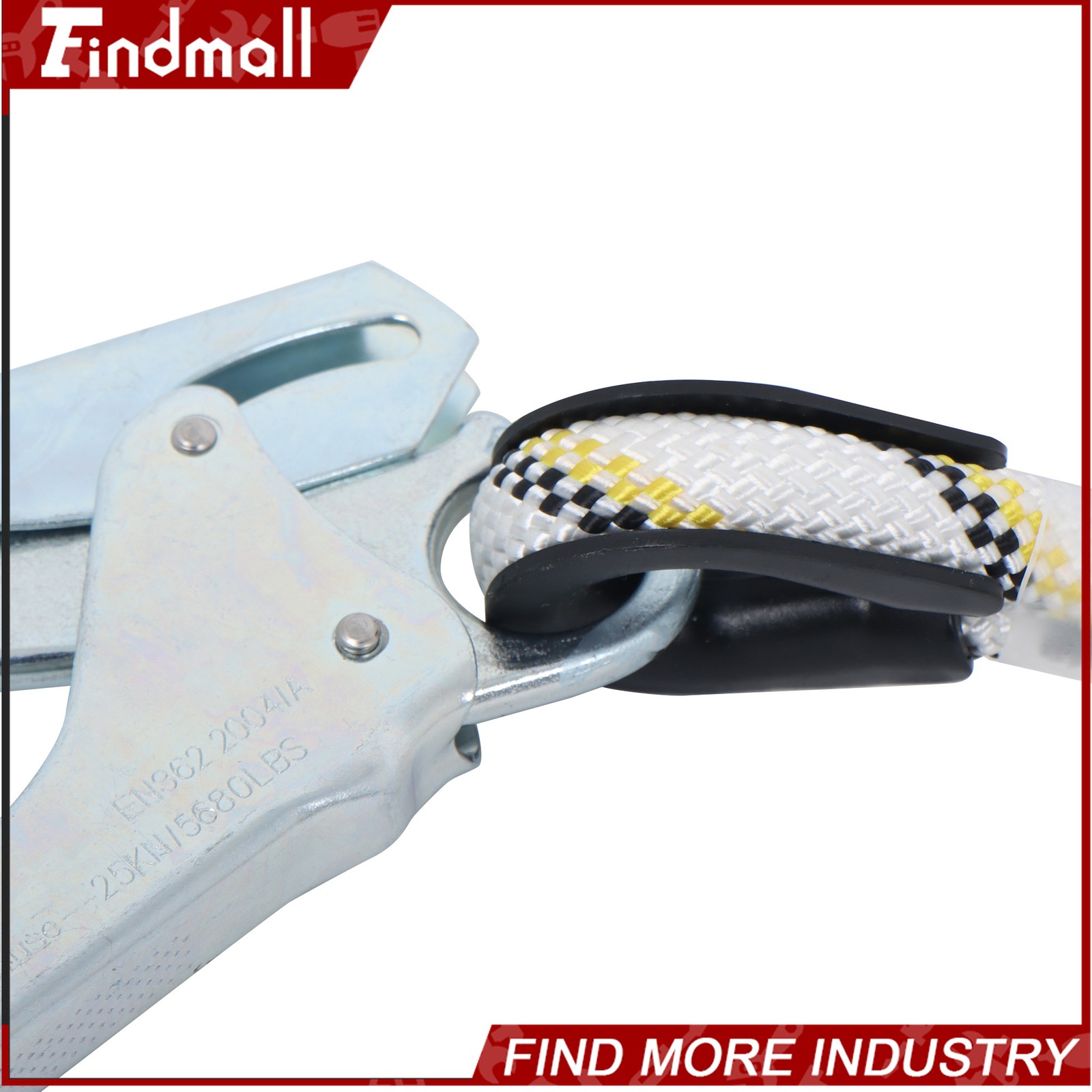 Findmall Full Body Roofing Harness Fall Protection Kit W/Shock Absorbing Lanyard