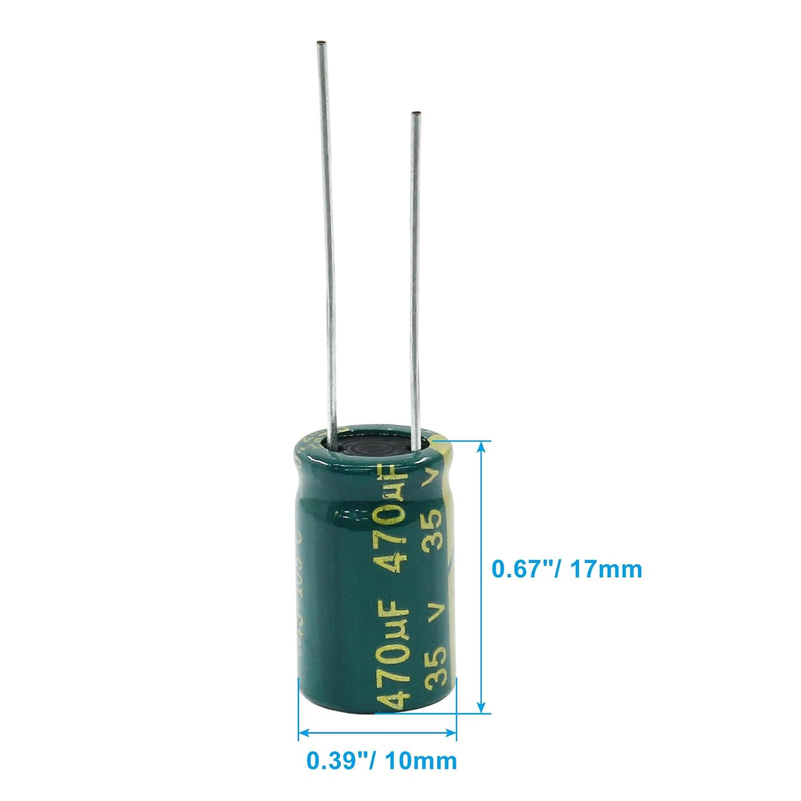 Electrolytic Capacitor 470uf 35V High Frequency Aluminum 10x17mm for TV LCD