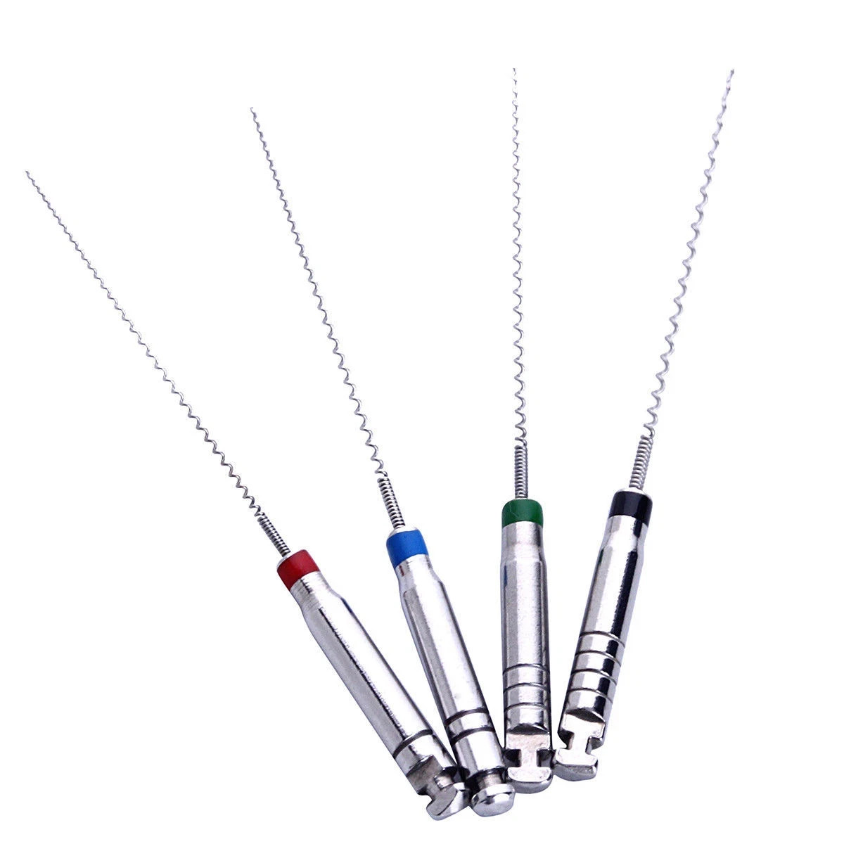4Pcs/Box Dental Paste Carrier Spiral Fillers Engine Use Stainless Steel 25#-40#