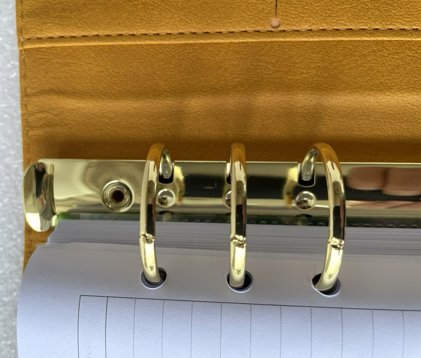 Erin Condren ~ Yellow Faux Leather Planner Binder 6-Ring – 1.25″ ~Snap ~ Perfect