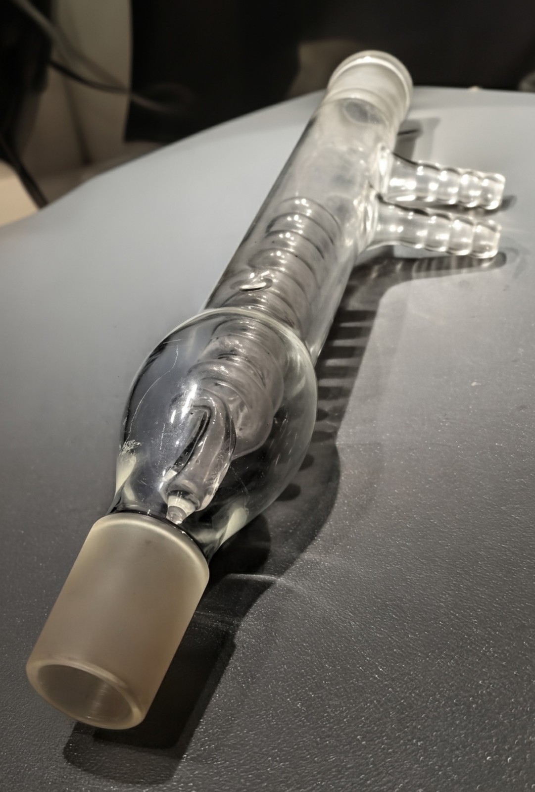 Kimble KONTES Glass Bantam-Ware 100mm Coiled Reflux Condenser 14/20 Joint 283000