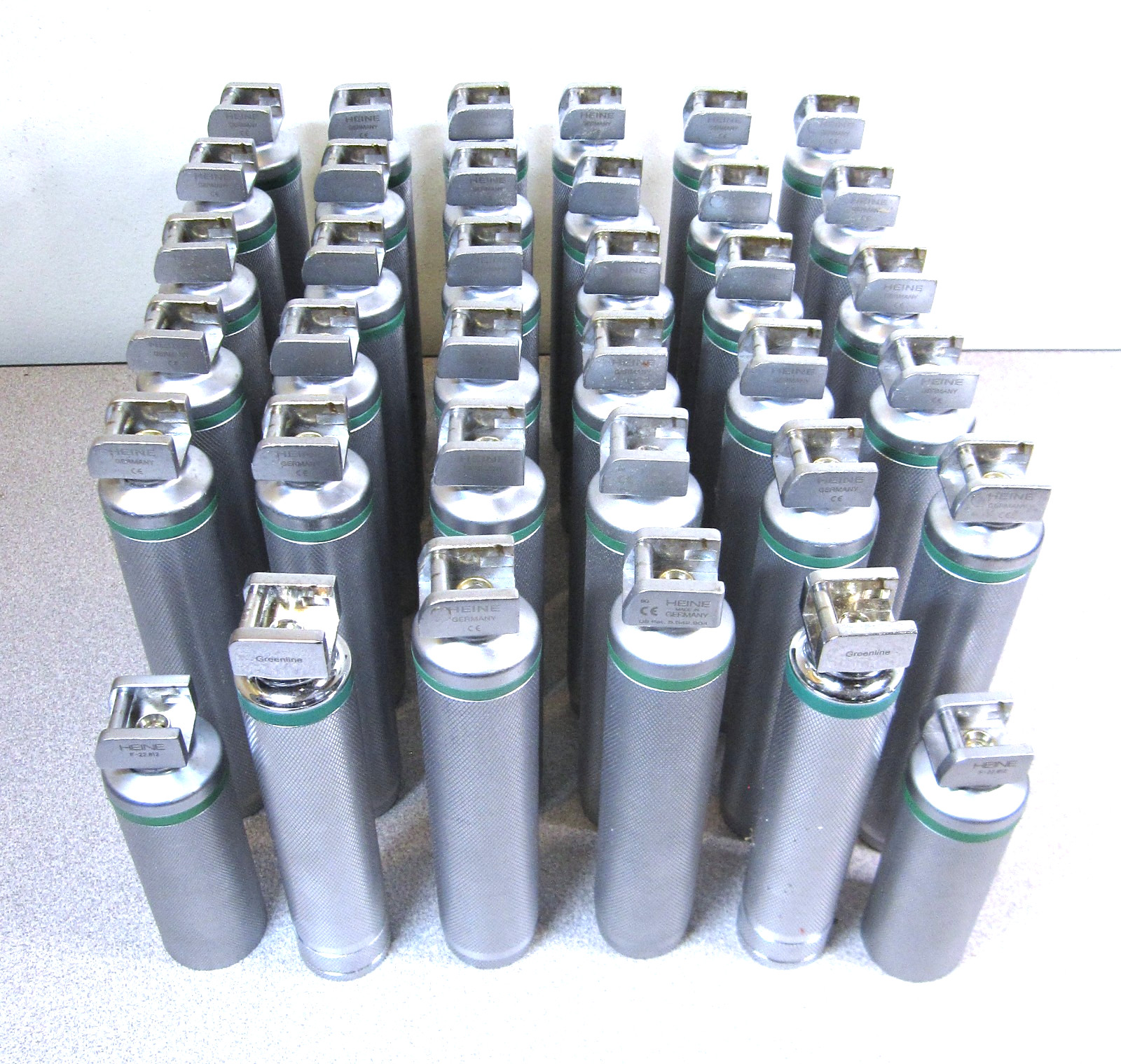 LOT 36x Heine Greenline Fiberoptic Handle German Stainless, CE