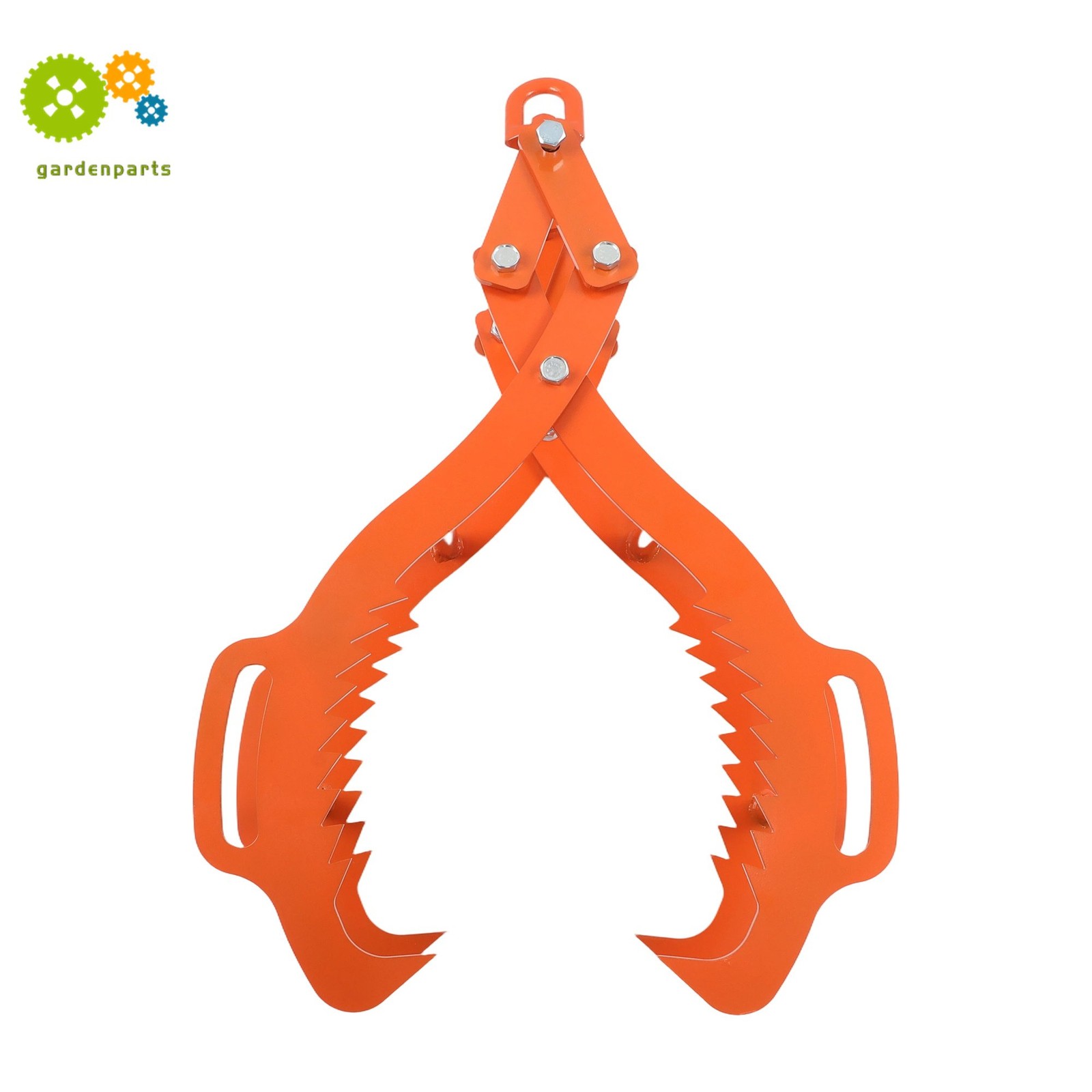 32in Log Lifting Tongs 4 Claw Solid Heavy Steel Log Grapple Swivel Log Tools