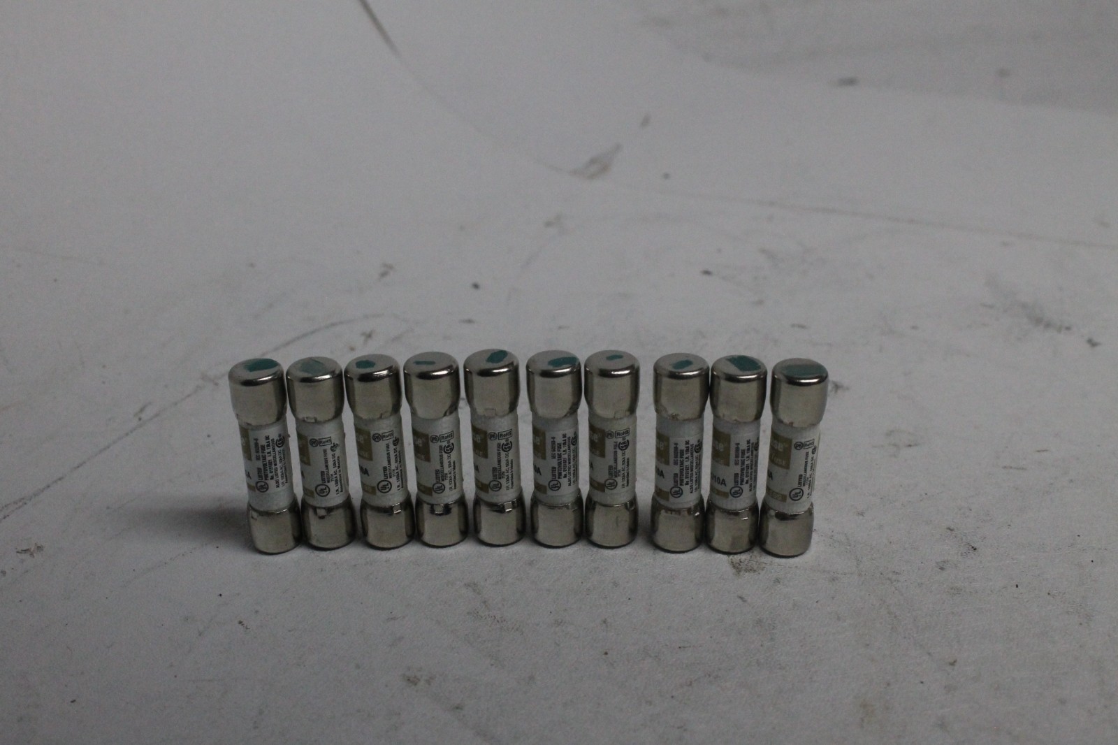 Lot of 10 Littelfuse KLKD-1/10 KLKD 1/10A 0.1A 600V Fast-Acting Fuse