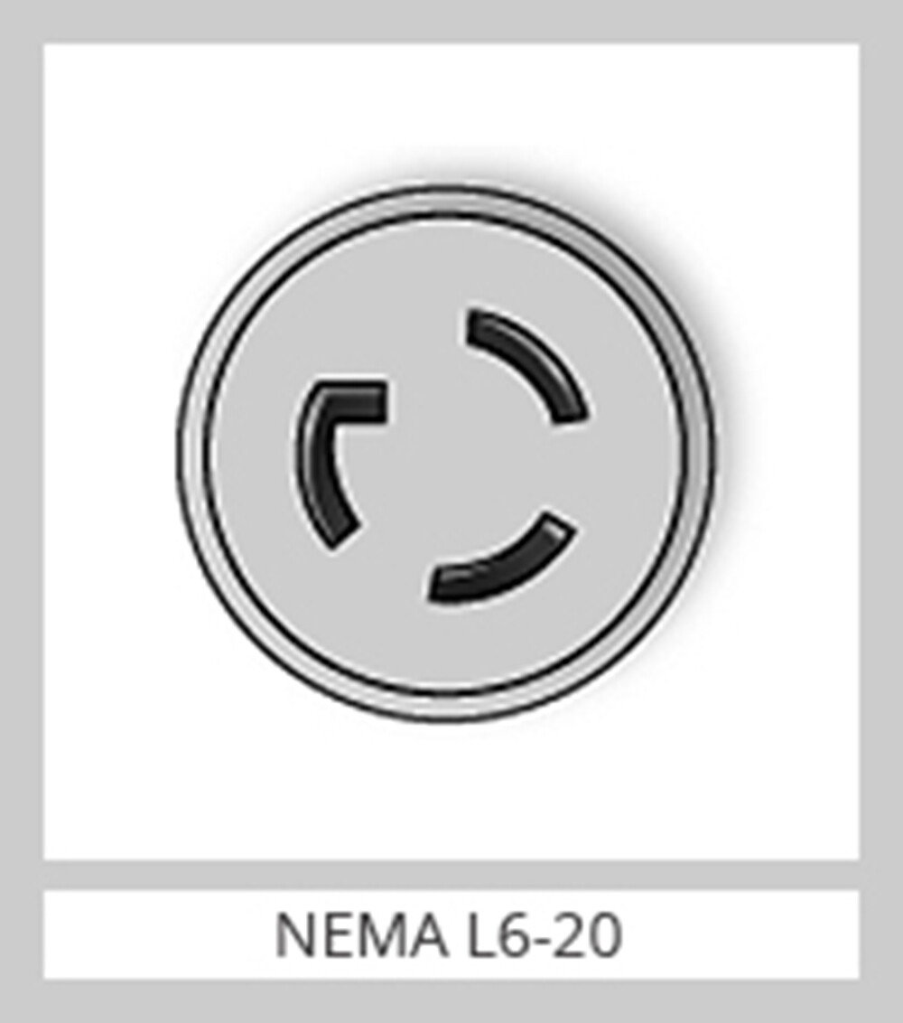 NEMA L6-20R 20 Amp 250 Volt Female Twist Lock 3 Wire Power Cord Plug UL