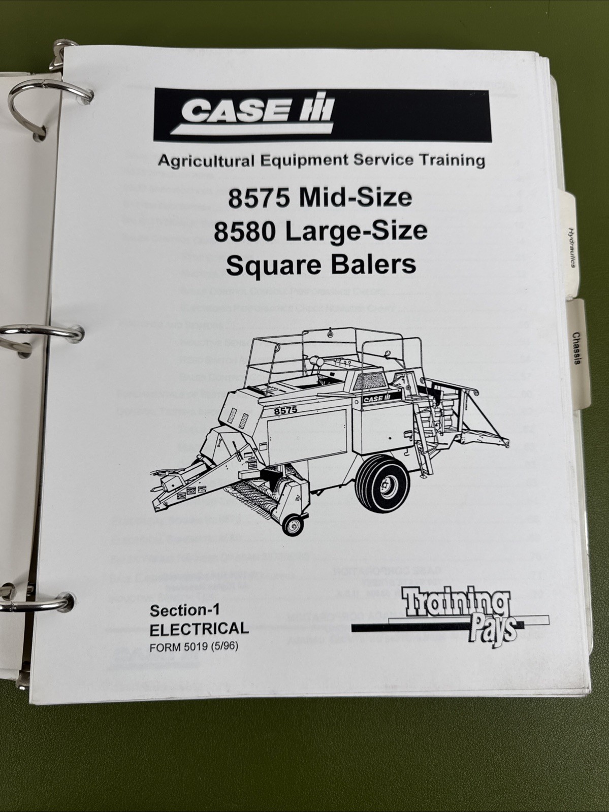 oem CASE IH 8500 Series, 8575 Mid-8580 Large Square Balers Training Manual