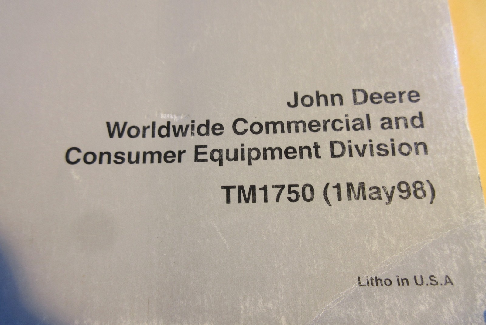 John Deere TM1750 200 230 300 550 CS Chain Saw Technical Service Manual